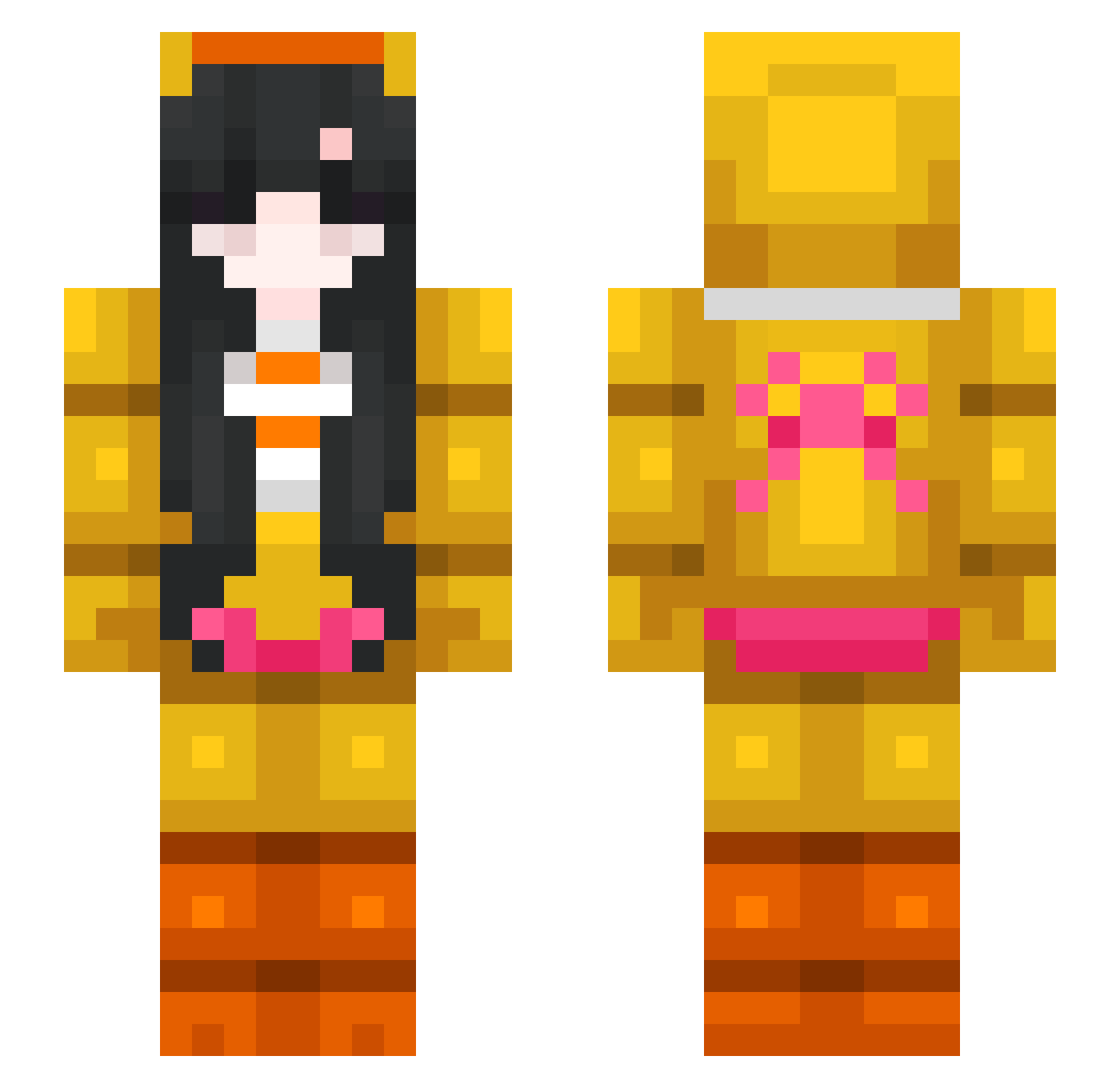 Duh_itzSophia Minecraft skin, front and back view