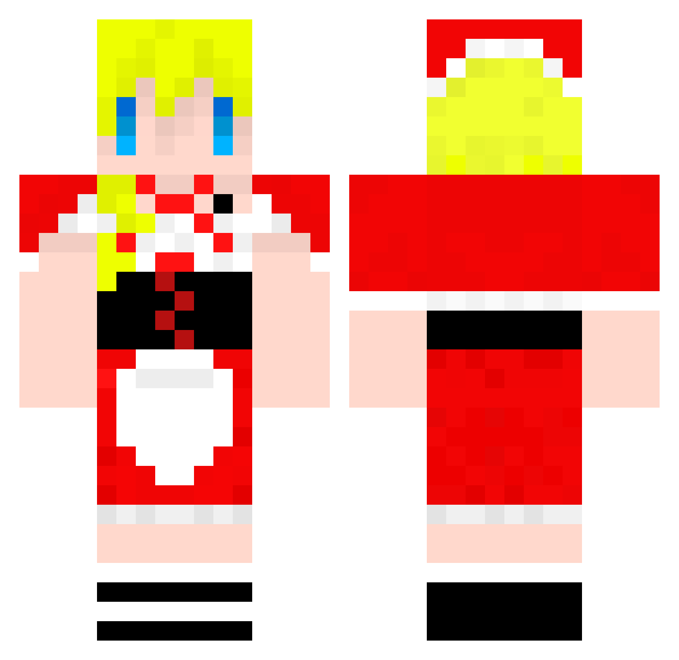 Scarlatina Minecraft skin, front and back view