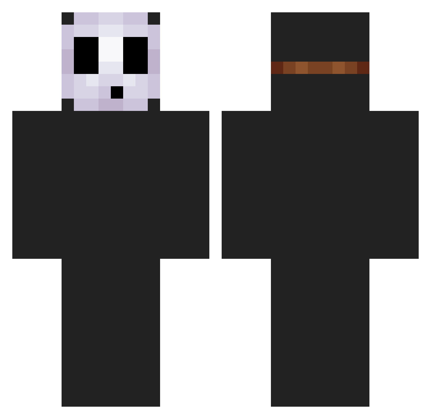 killl Minecraft skin, front and back view