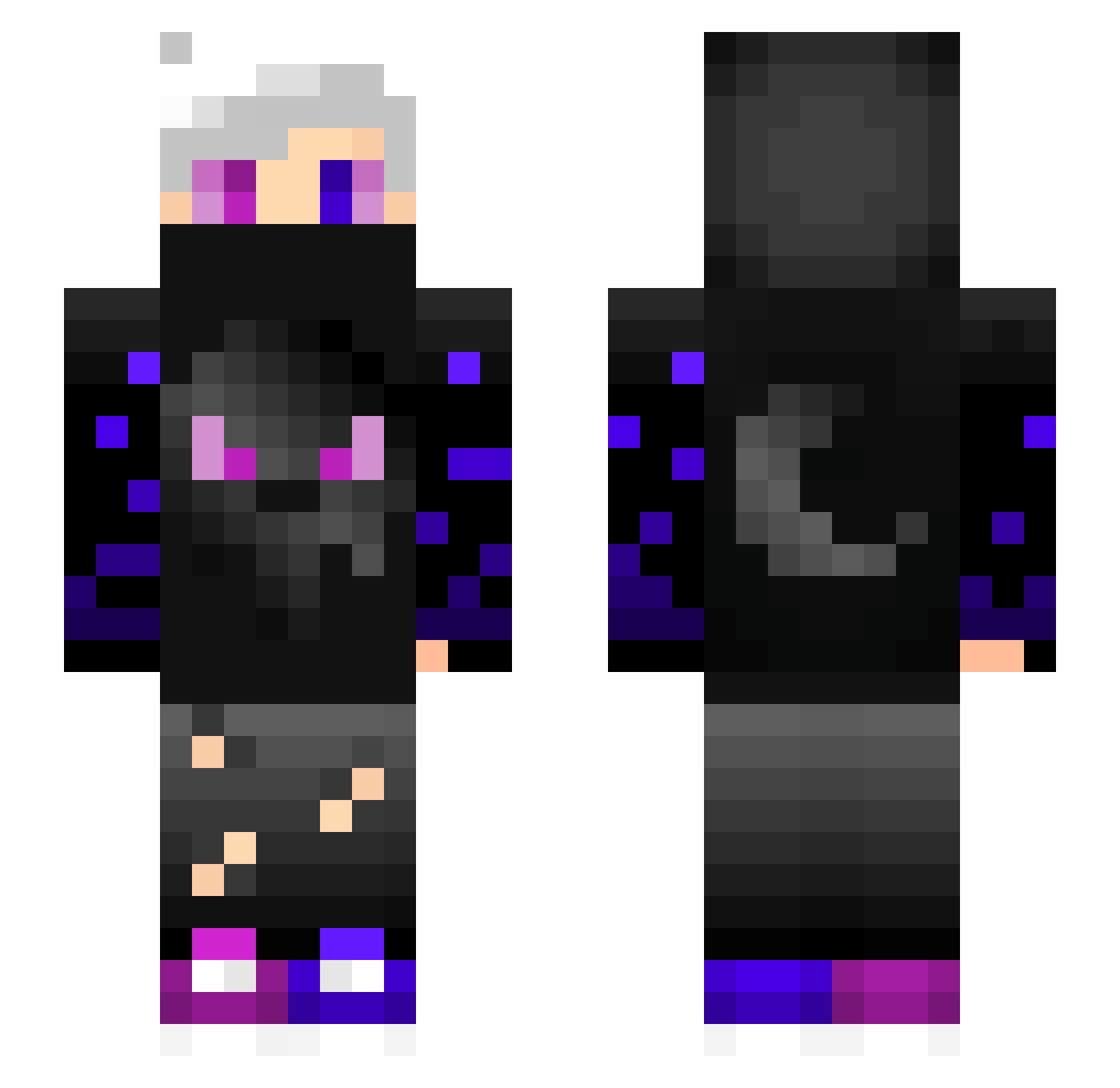 LFGH Minecraft skin, front and back view