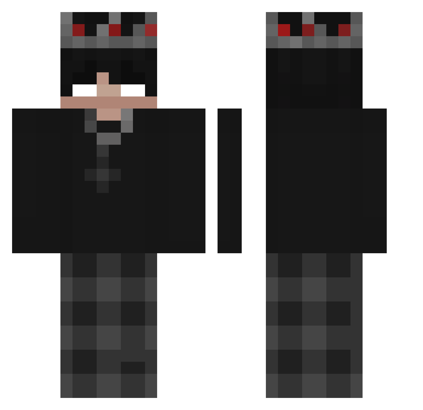 Filipo2015 Minecraft skin, front and back view