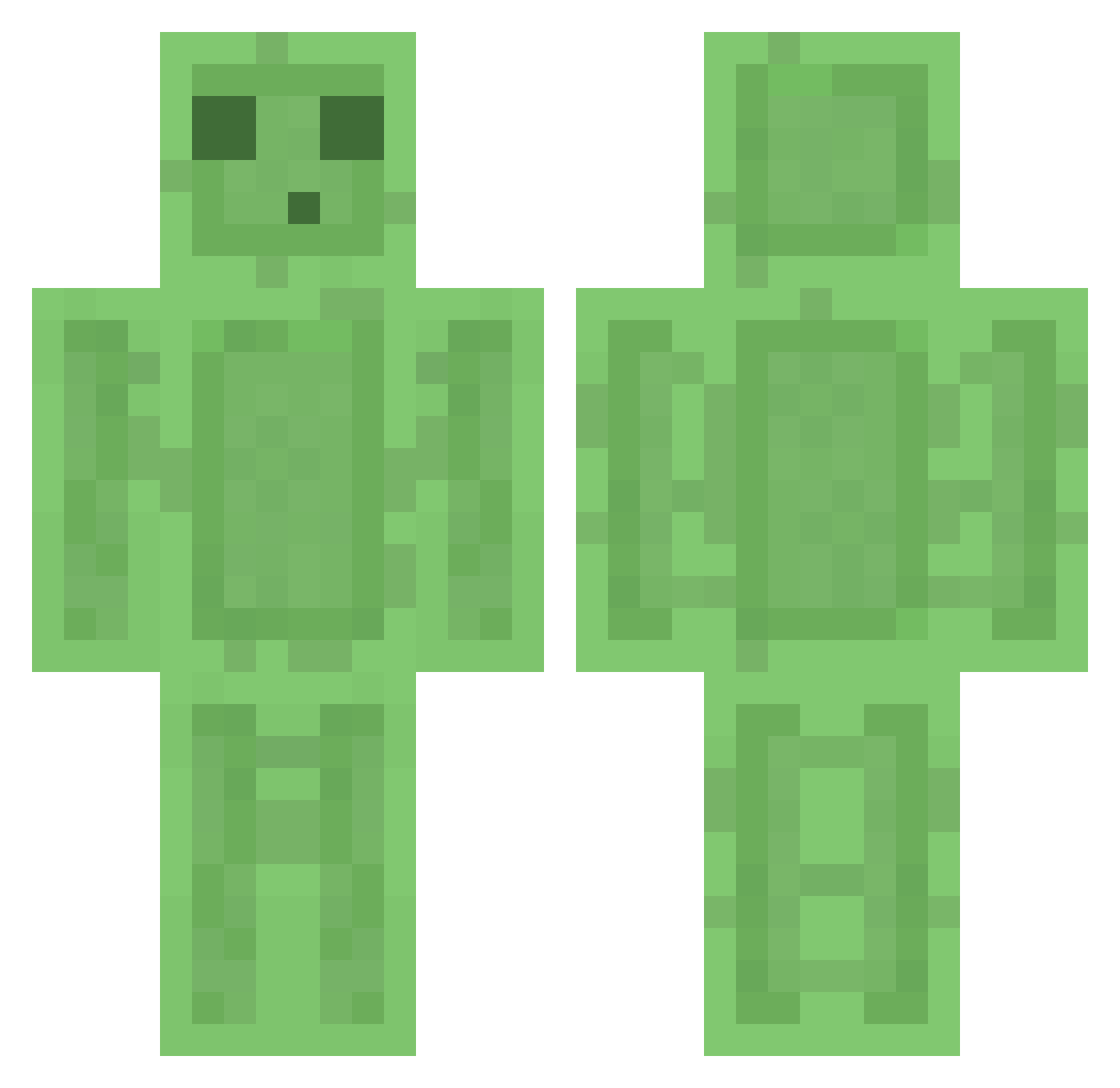 Tripodd Minecraft skin, front and back view