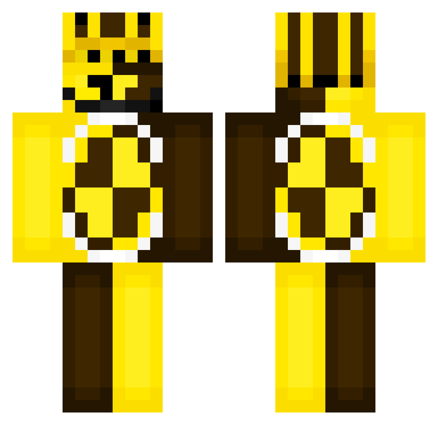 Quintzel Minecraft skin, front and back view