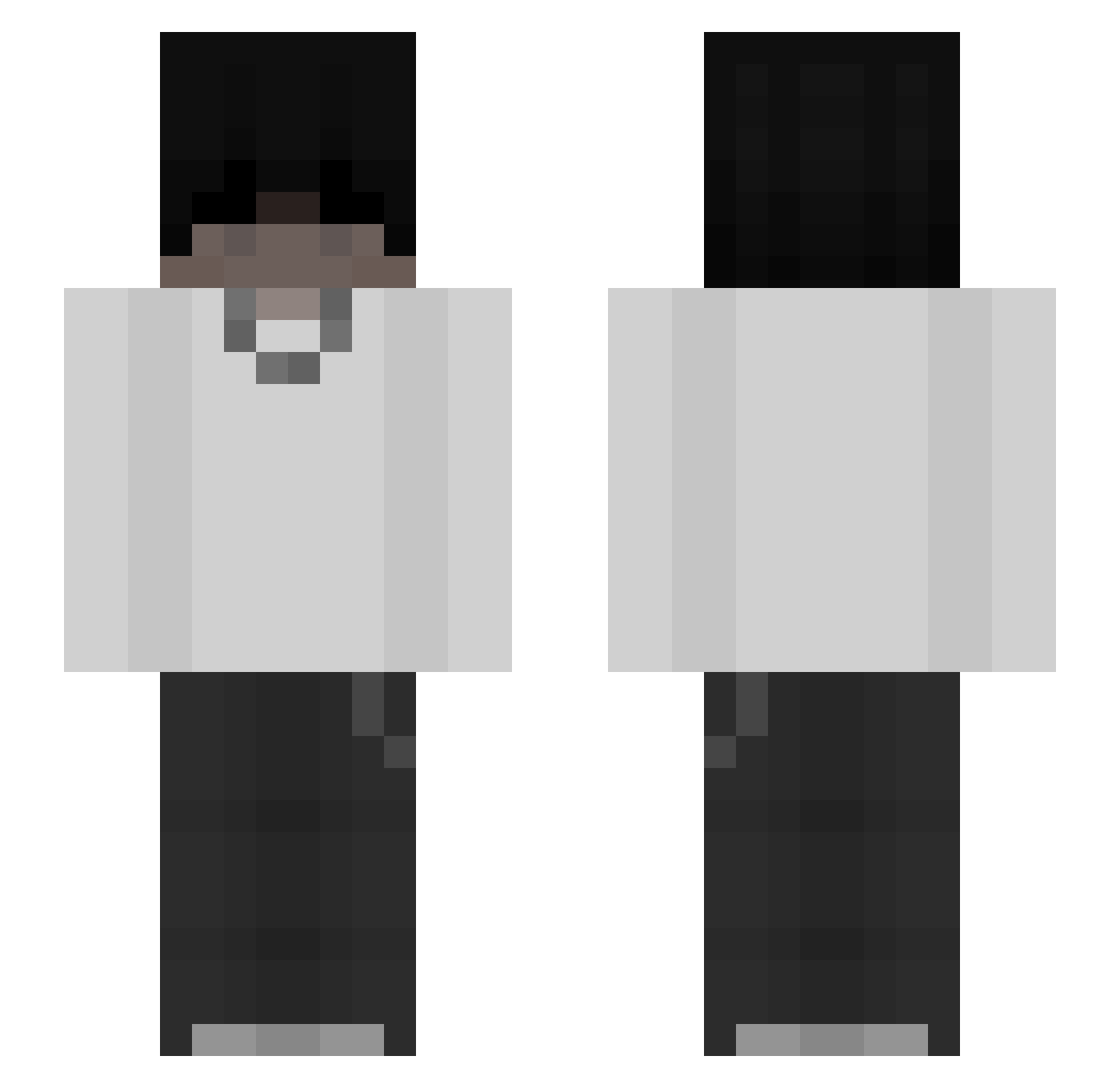 AstroPhysic Minecraft skin, front and back view