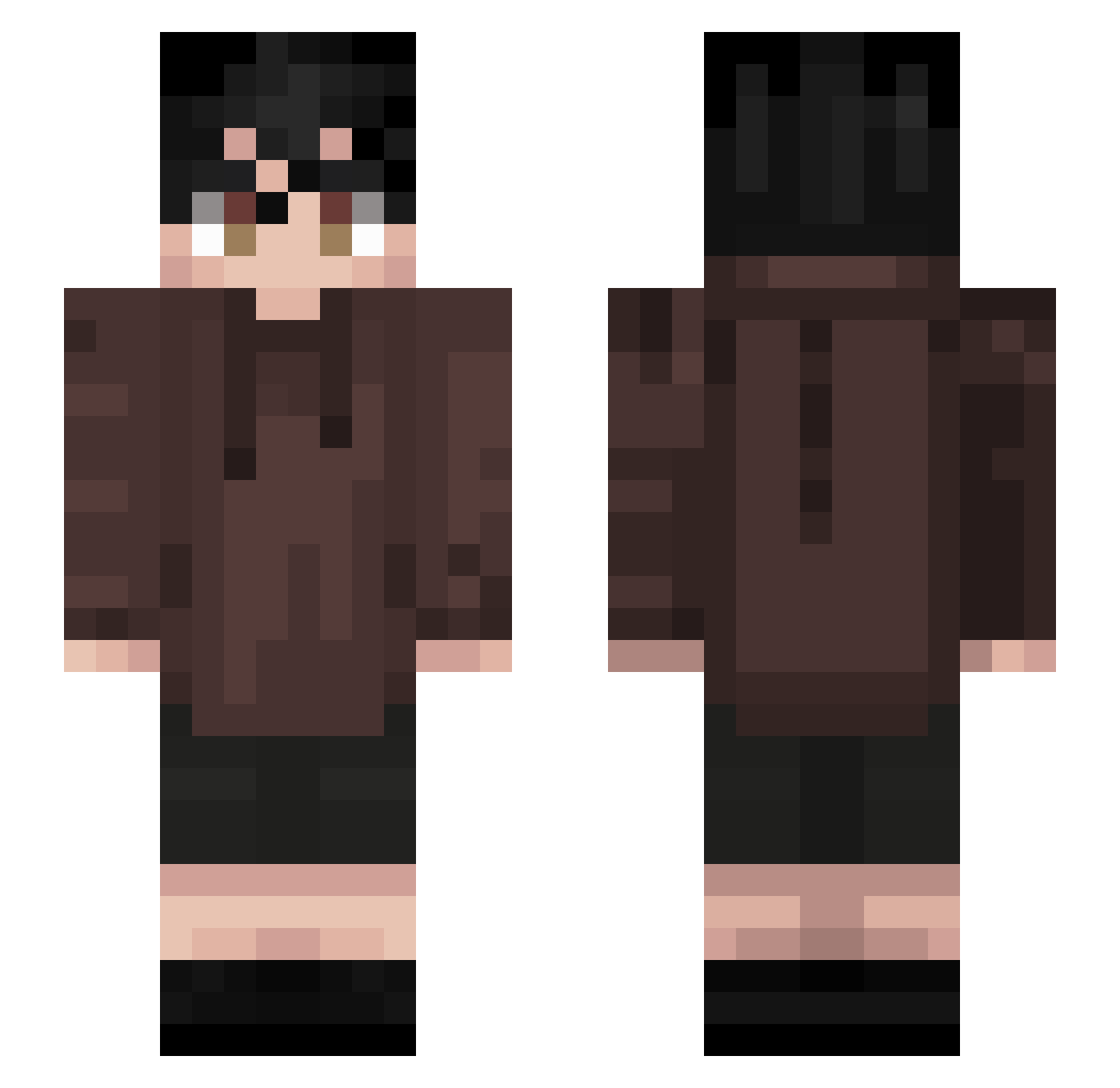 TheShadowKingJoh Minecraft skin, front and back view