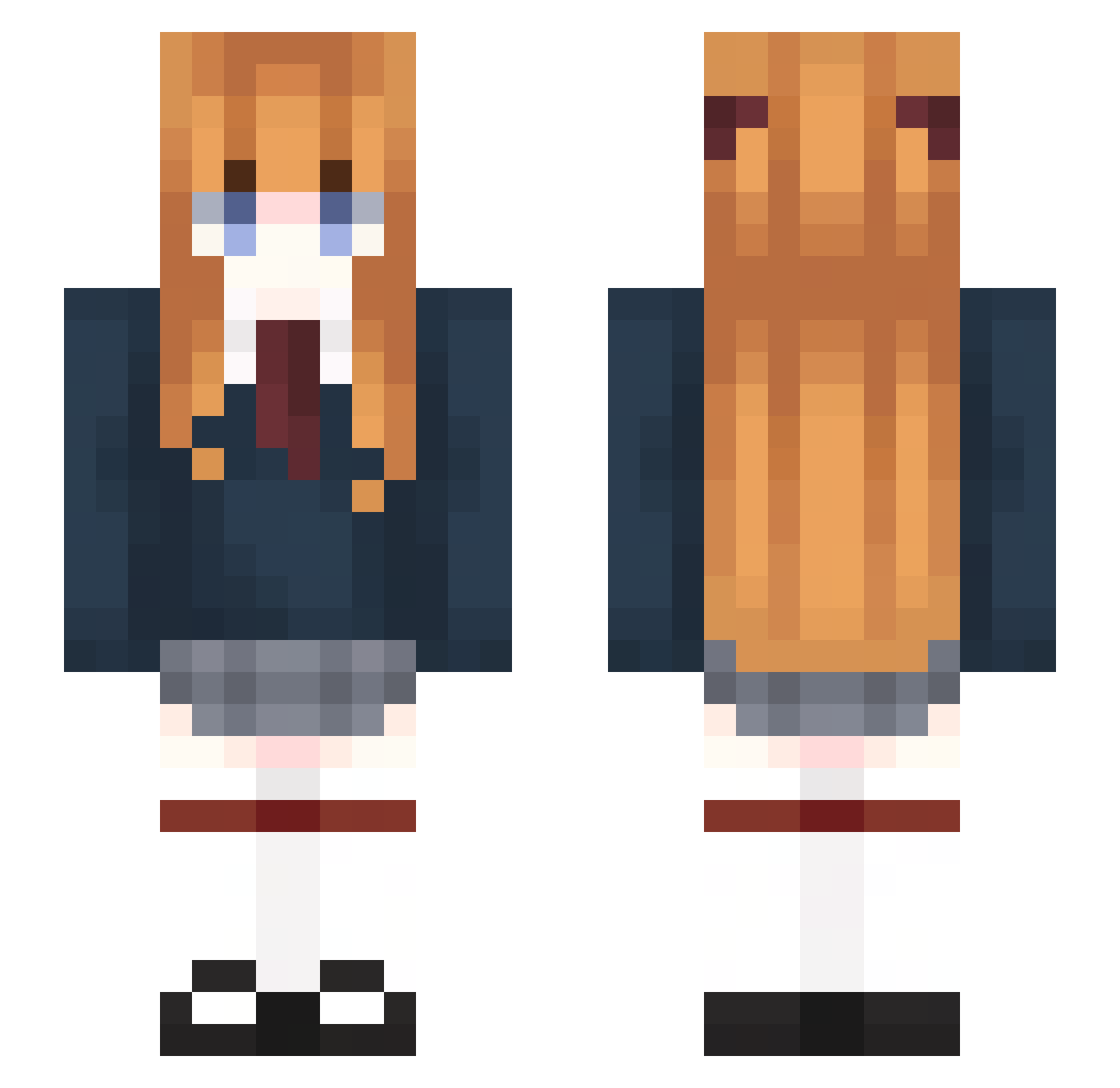 iescer Minecraft skin, front and back view