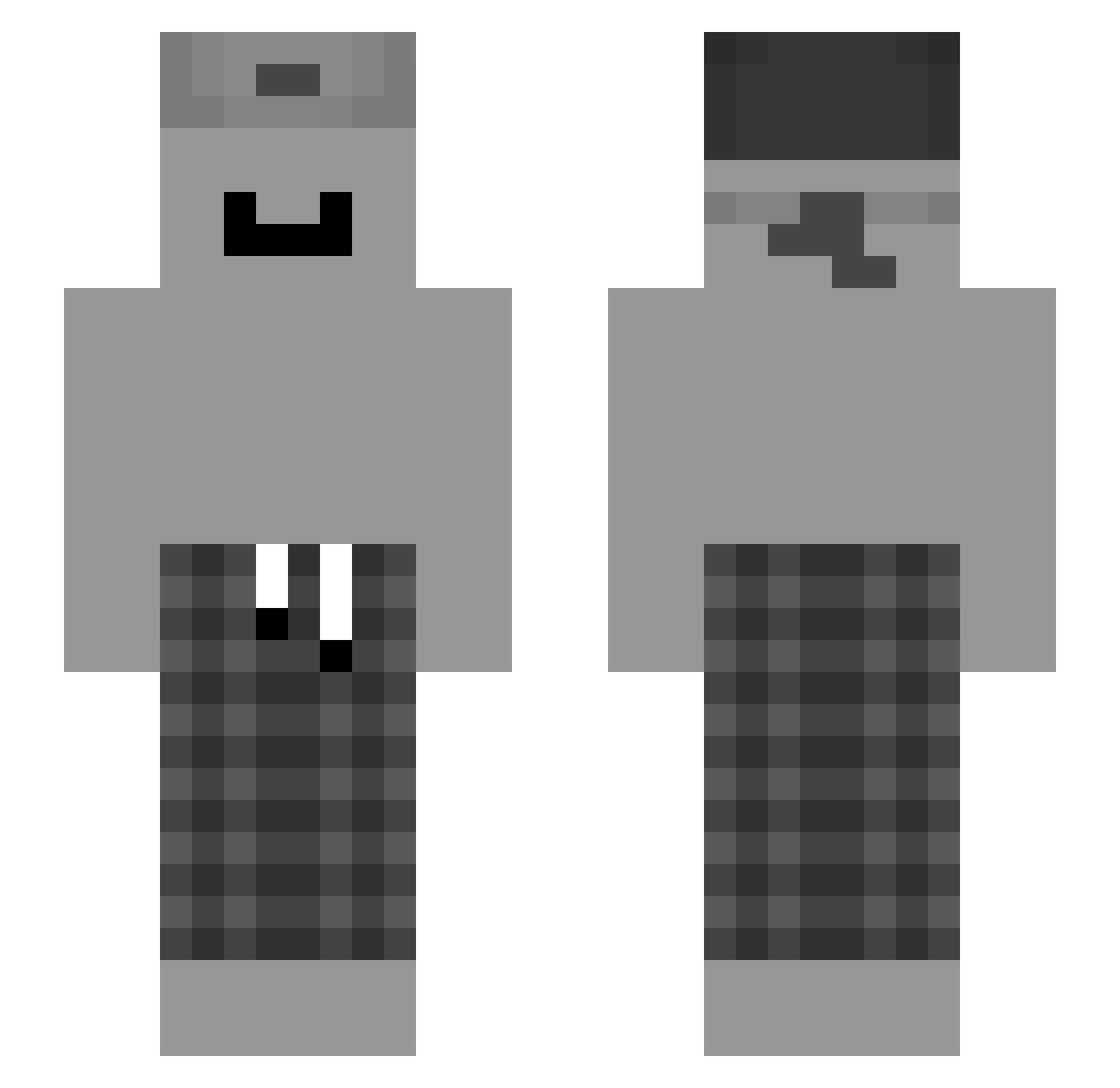 PrinceMakabe Minecraft skin, front and back view
