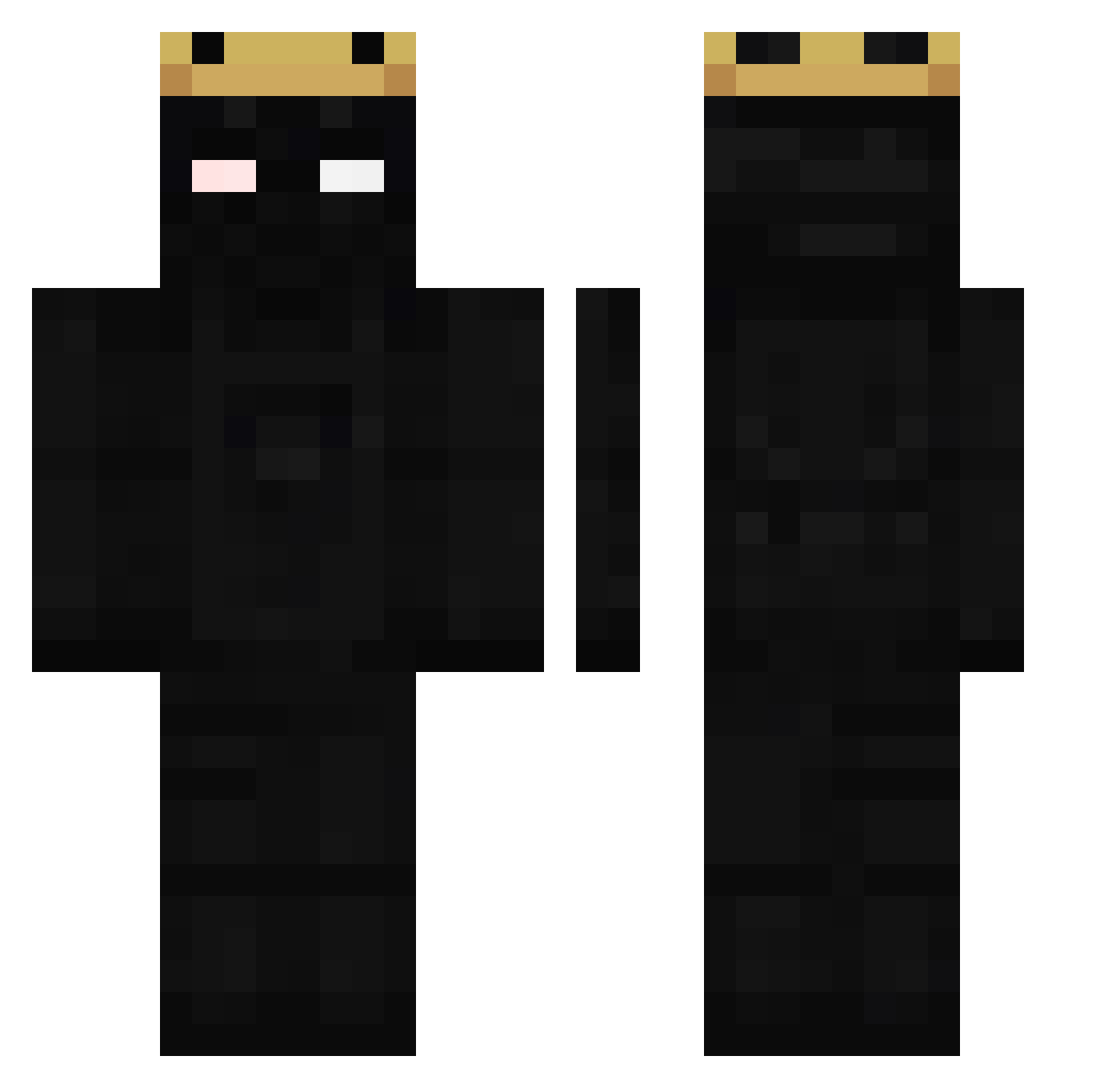 xPrlmal Minecraft skin, front and back view