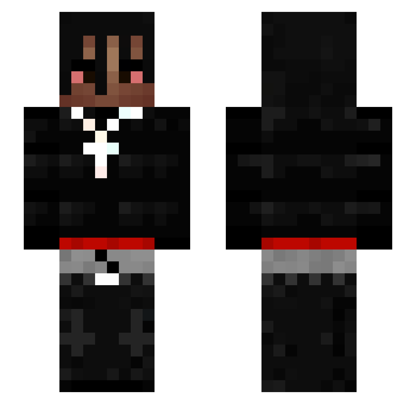 perkfeinn Minecraft skin, front and back view