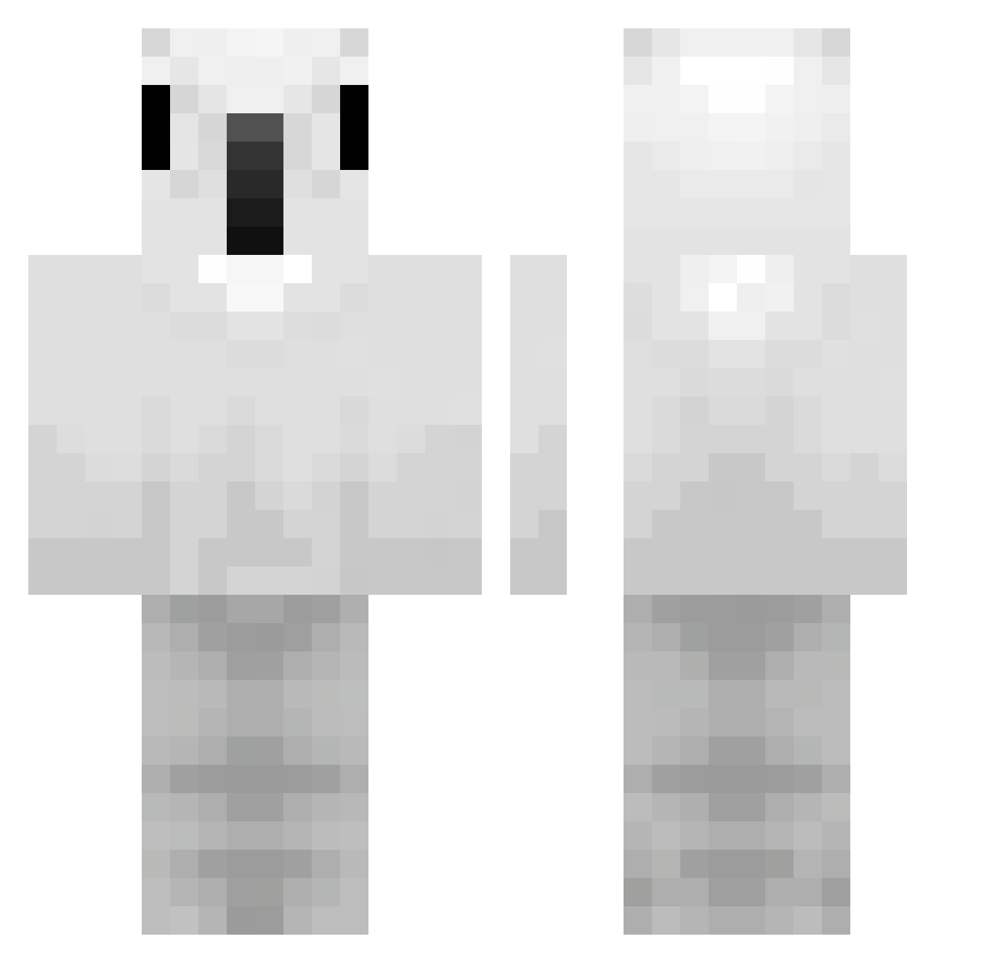 Hubi010101 Minecraft skin, front and back view