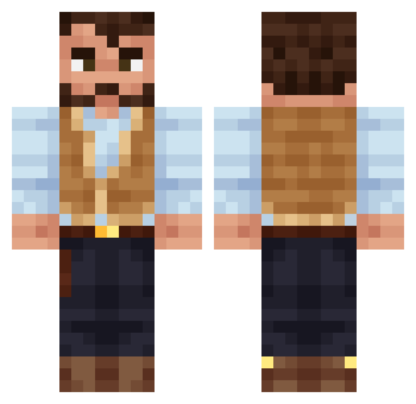 _Lania Minecraft skin, front and back view