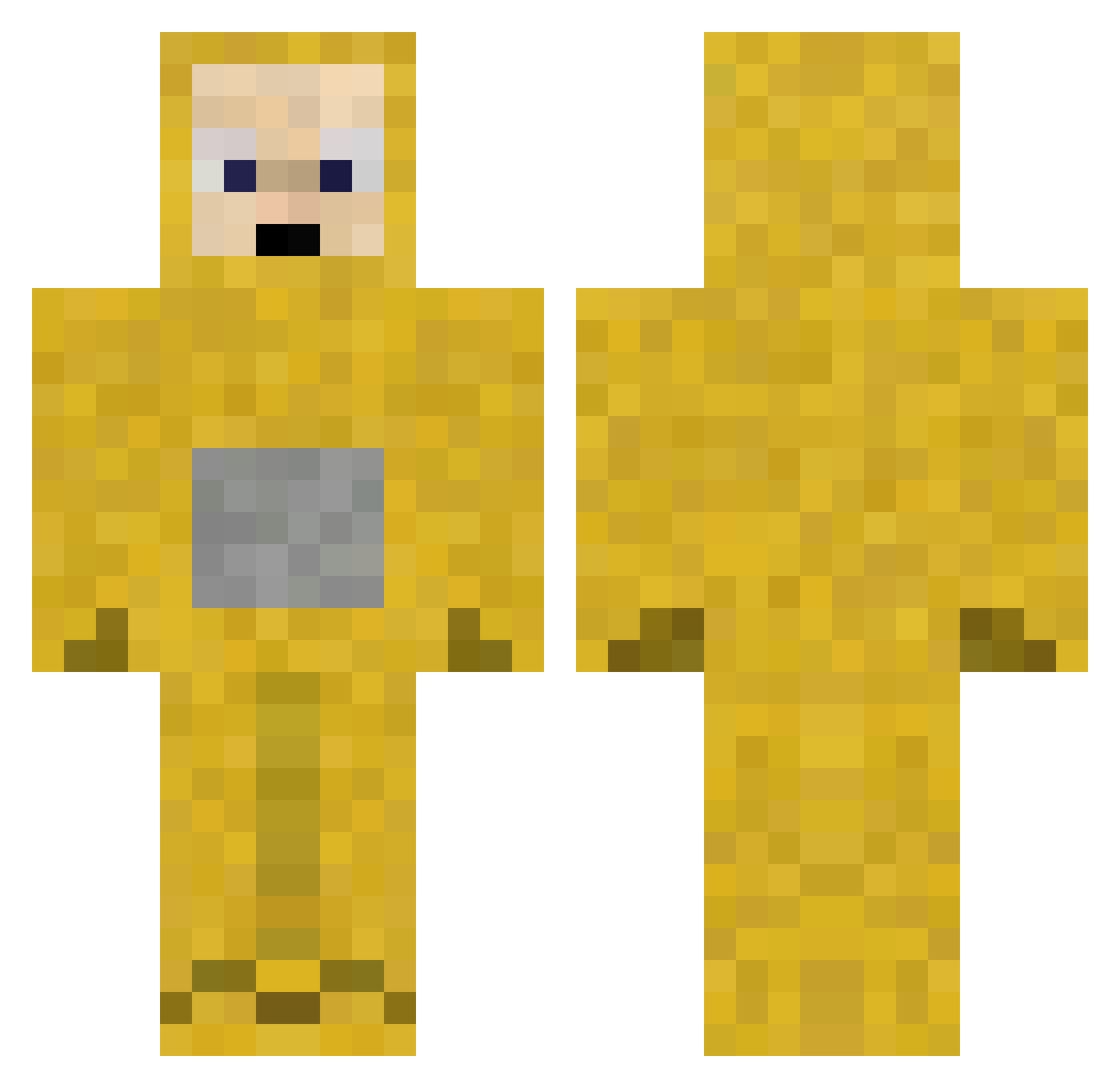 KeepSwattingMe Minecraft skin, front and back view