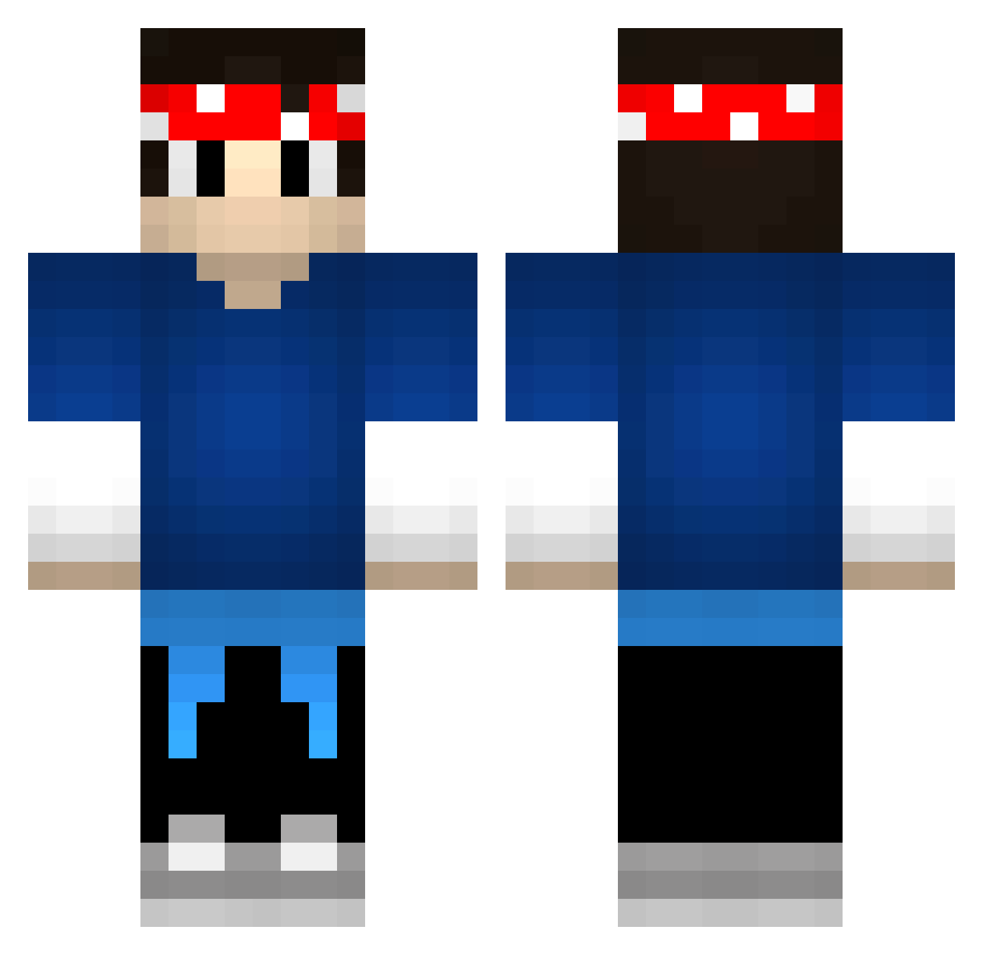 yNiiihCreations Minecraft skin, front and back view