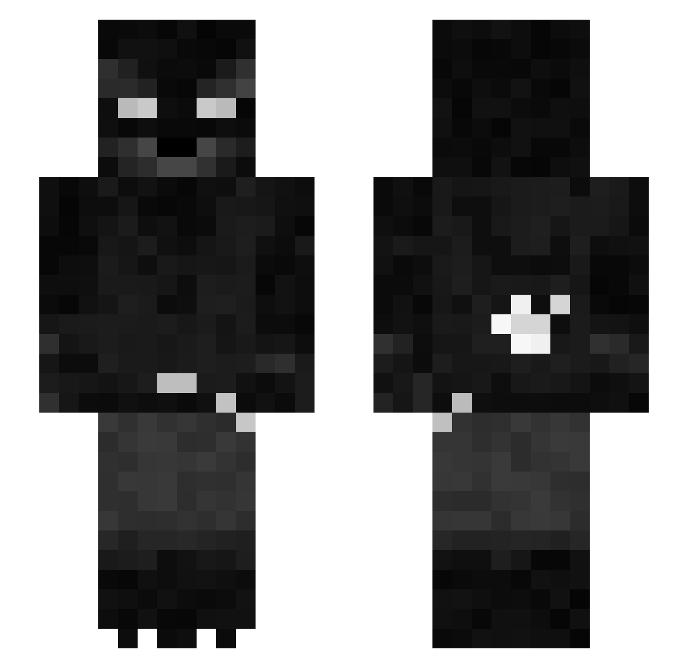 vixhoww Minecraft skin, front and back view