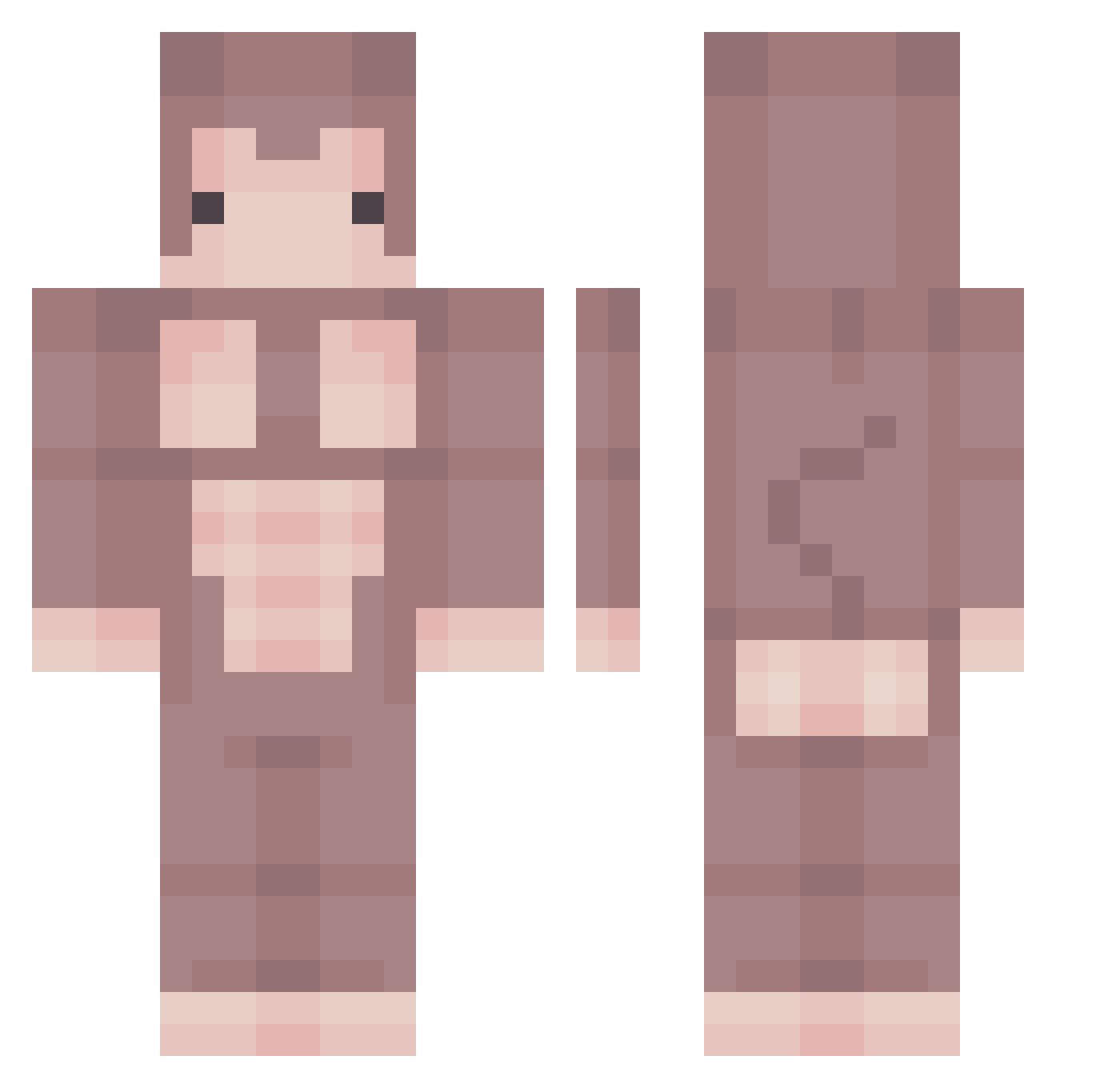 EinsAchtSieben Minecraft skin, front and back view