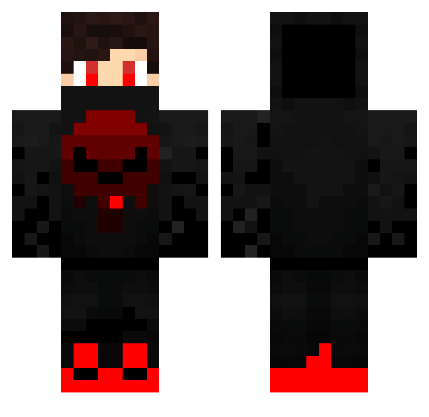 RoosterDane Minecraft skin, front and back view