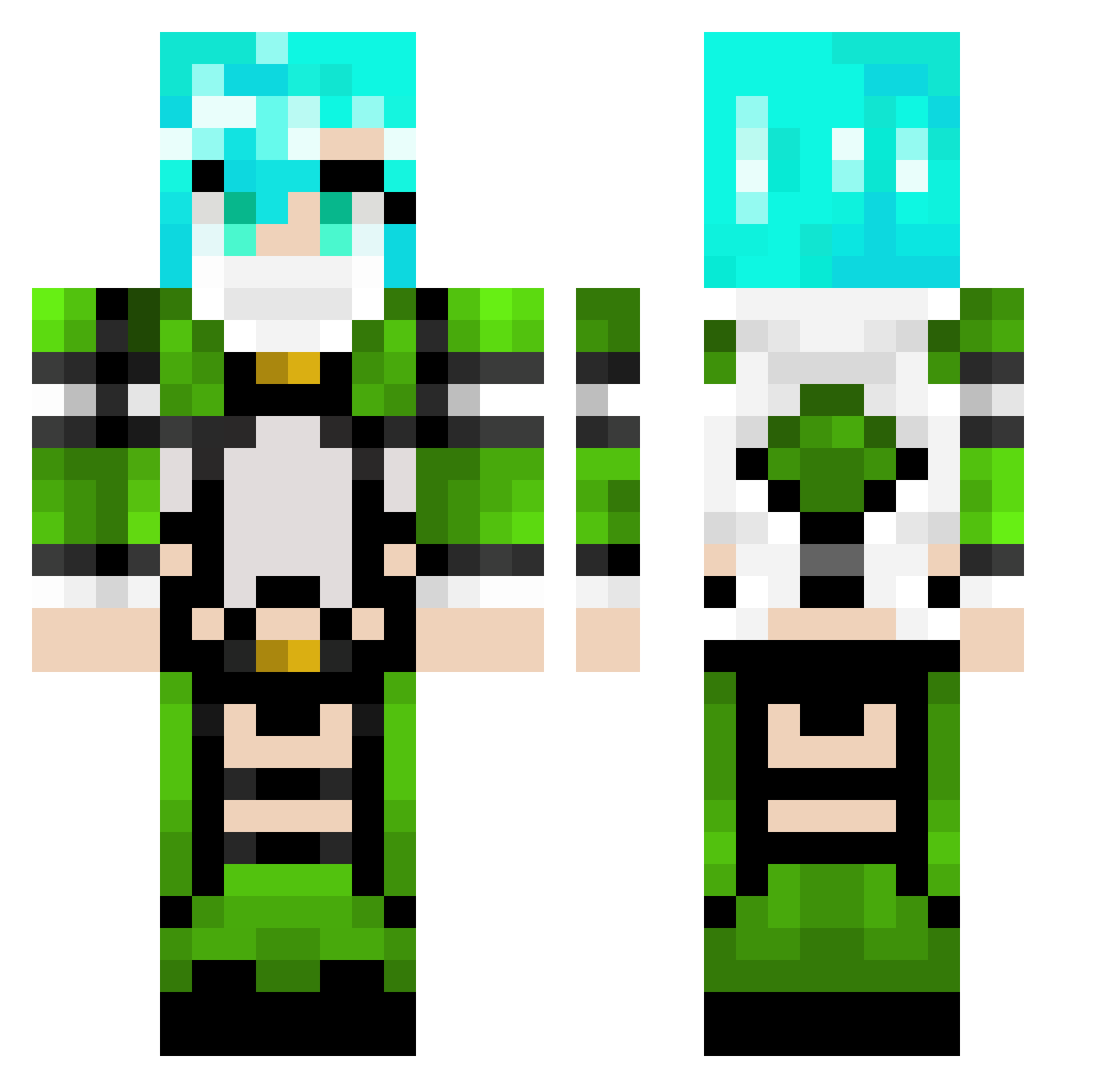 ILoveMyBooBabe Minecraft skin, front and back view