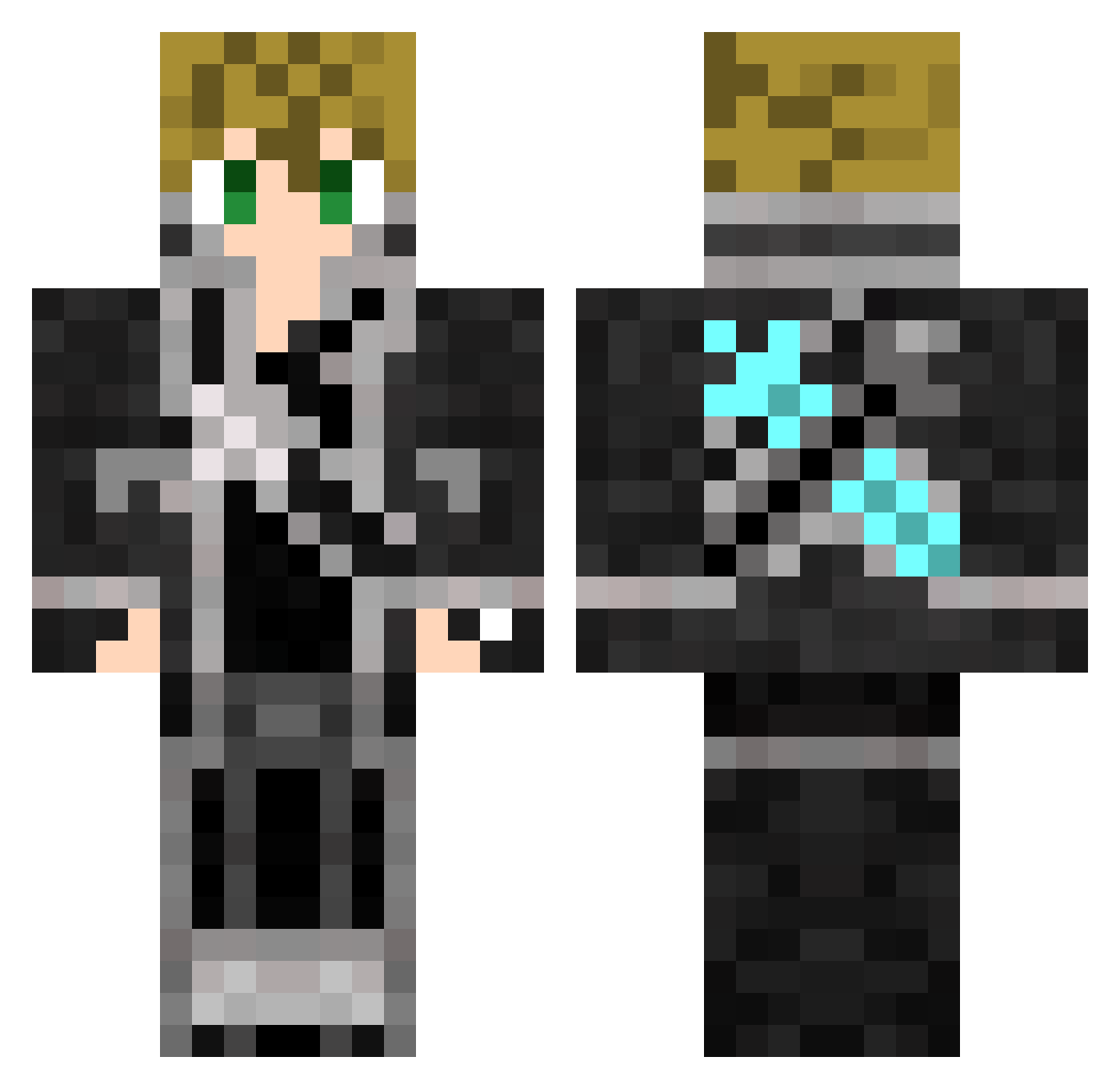 Juanda208 Minecraft skin, front and back view