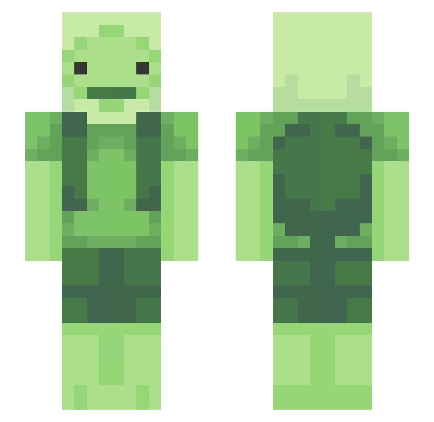idkagn Minecraft skin, front and back view