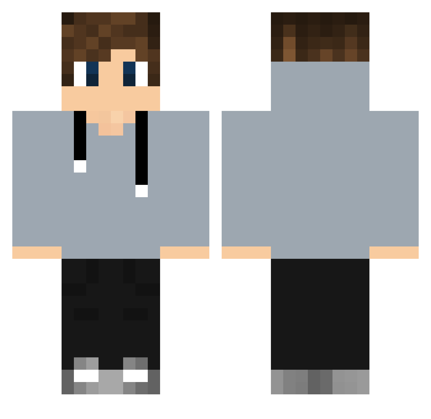 MathijsGamesYT Minecraft skin, front and back view
