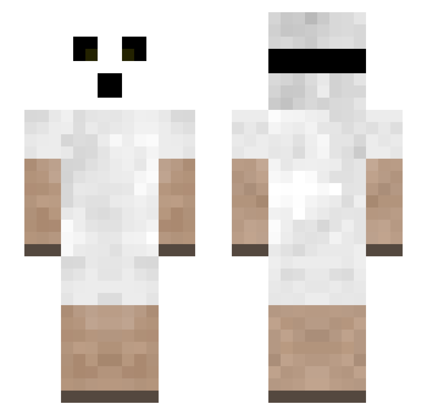 templton Minecraft skin, front and back view
