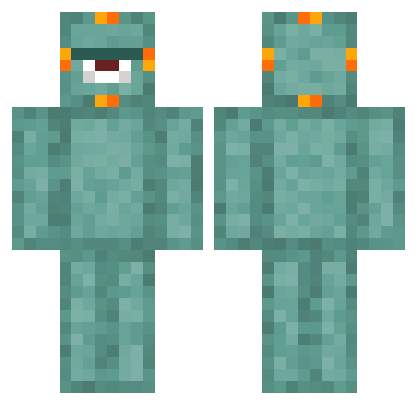 YamanaAKK Minecraft skin, front and back view