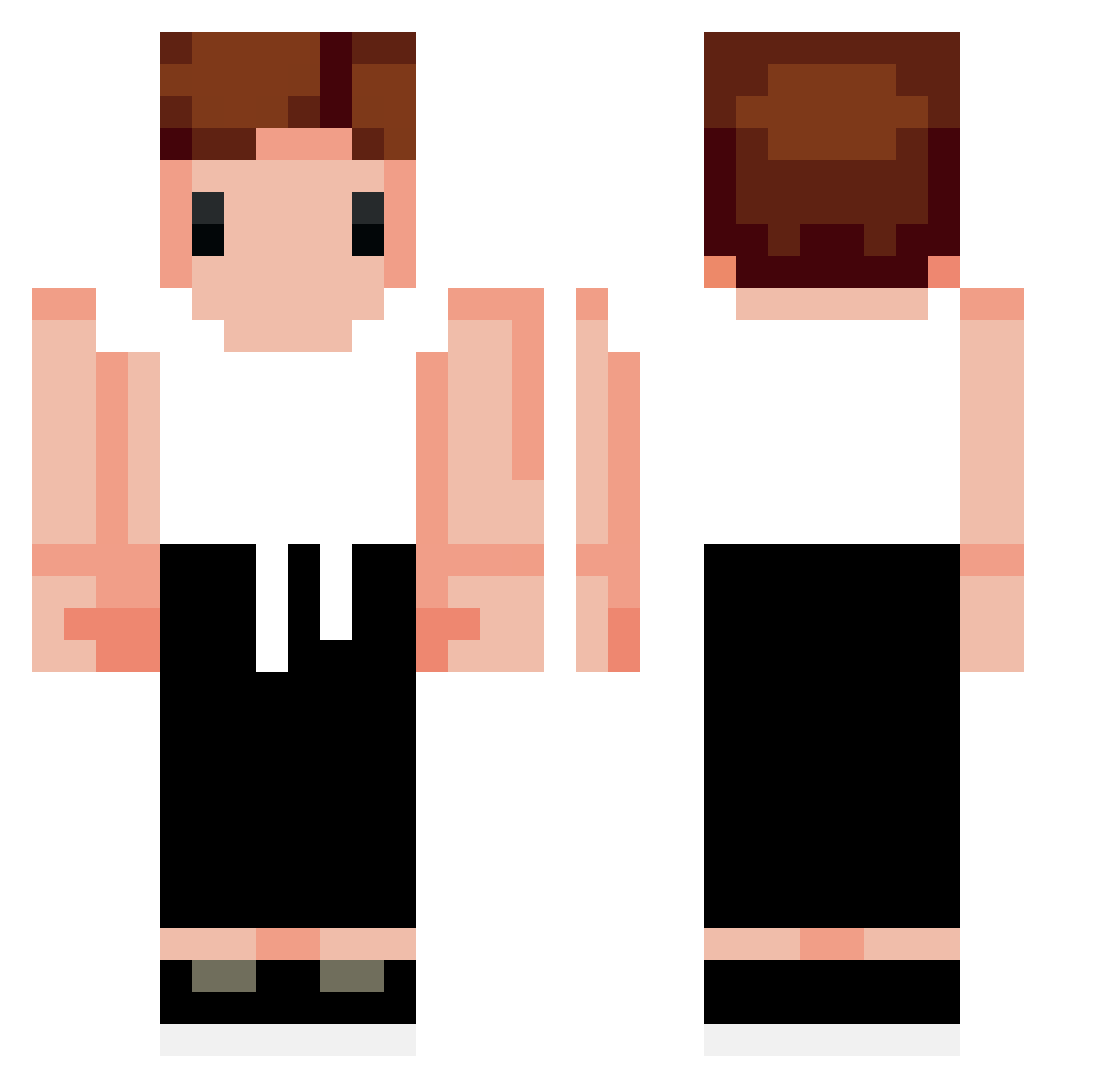 x_filipcio Minecraft skin, front and back view