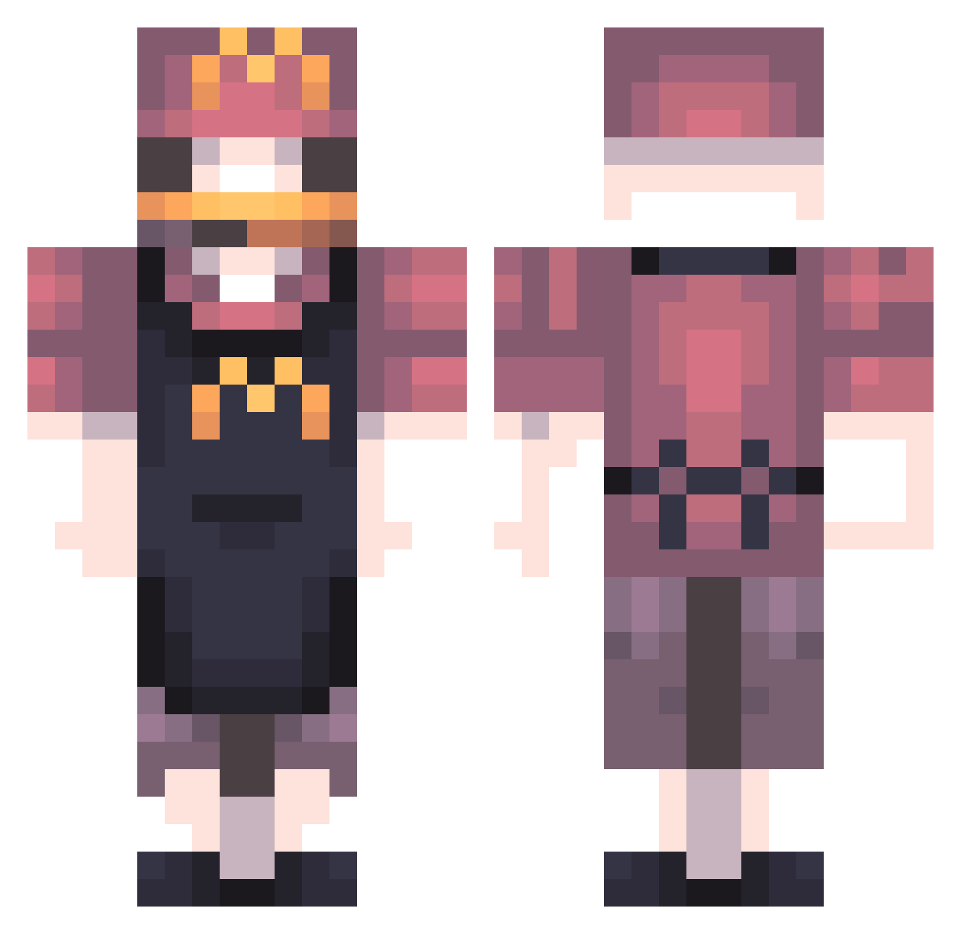 ProjectErrorZ Minecraft skin, front and back view