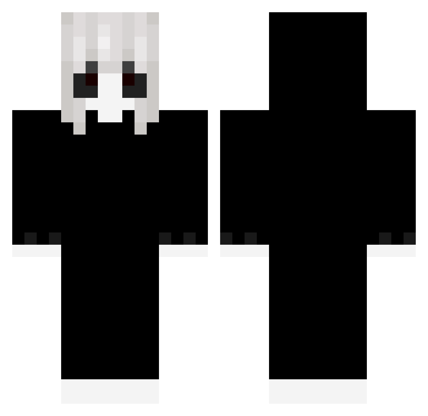 Exhilarated Minecraft skin, front and back view
