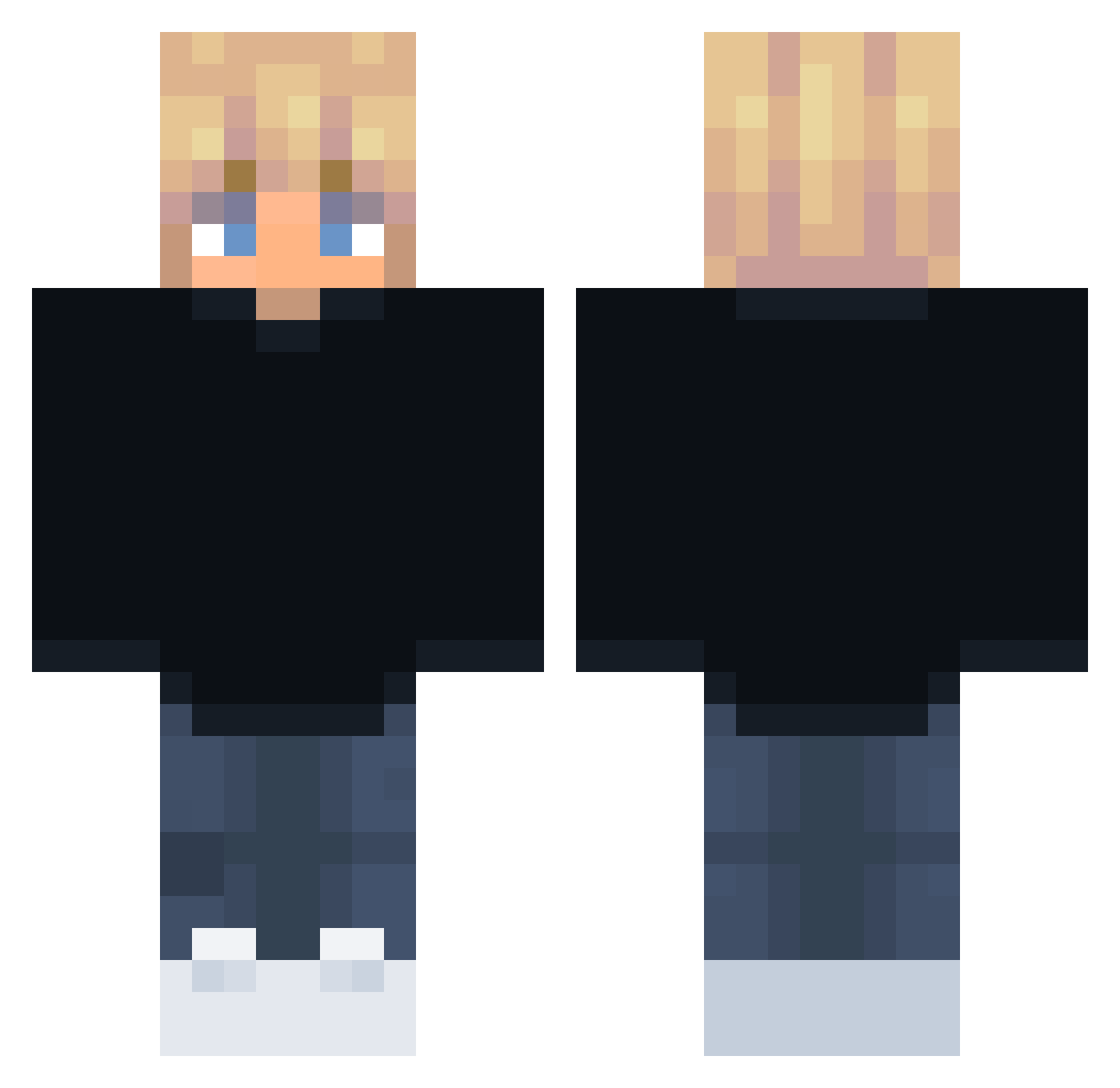 Xm0nkeyX Minecraft skin, front and back view