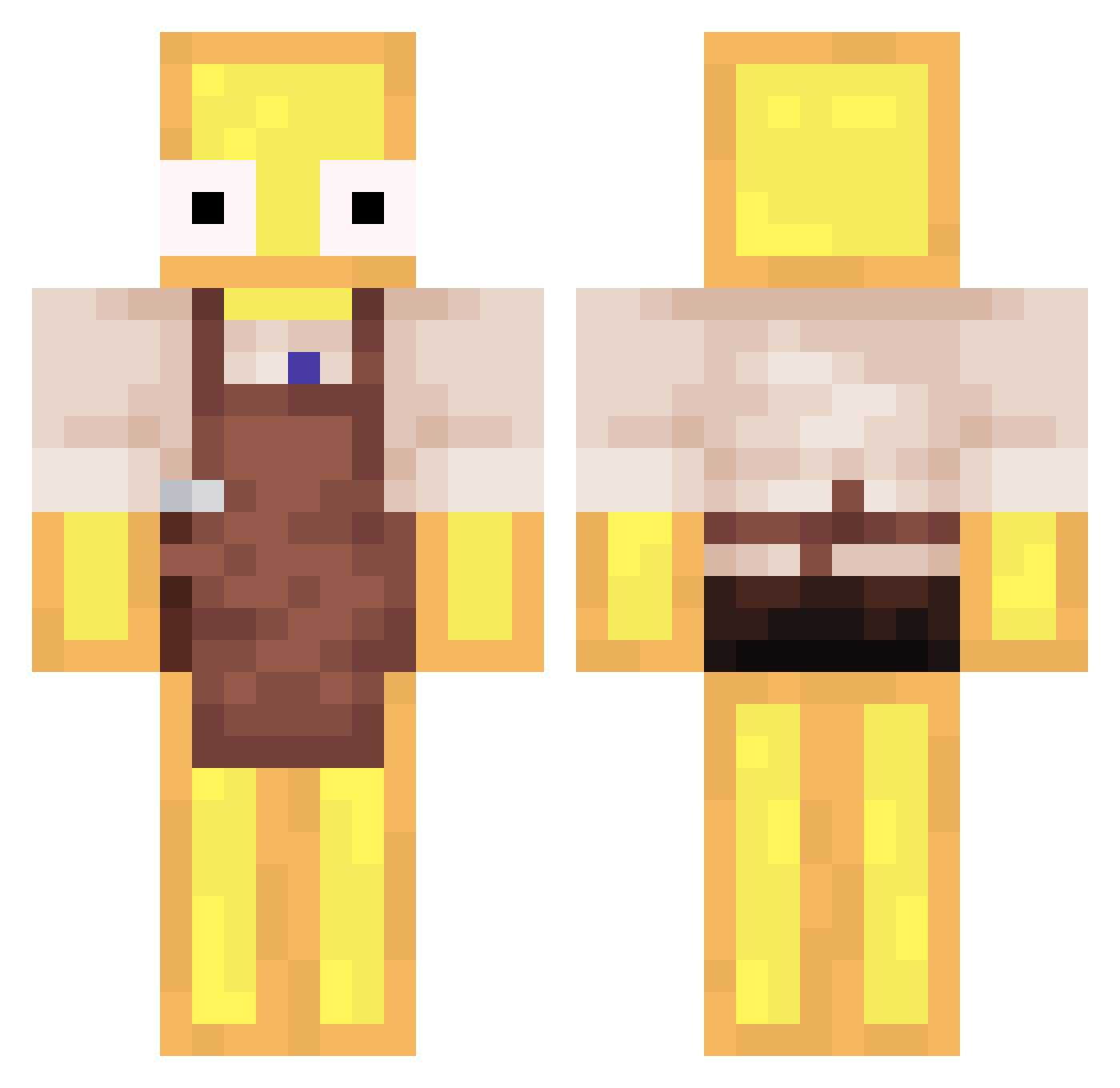 HappyKoizz Minecraft skin, front and back view