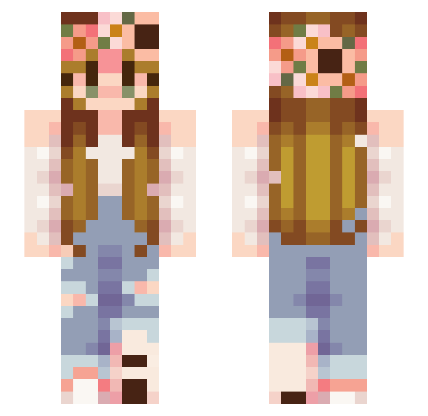 ROUROUX10 Minecraft skin, front and back view