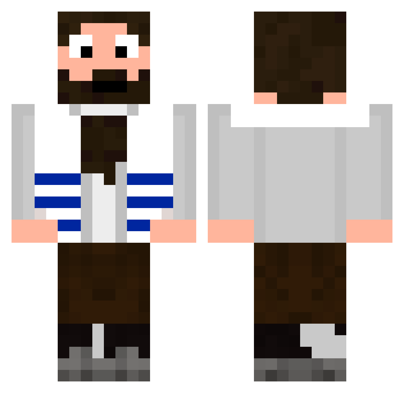 ShabboKestenbaum Minecraft skin, front and back view