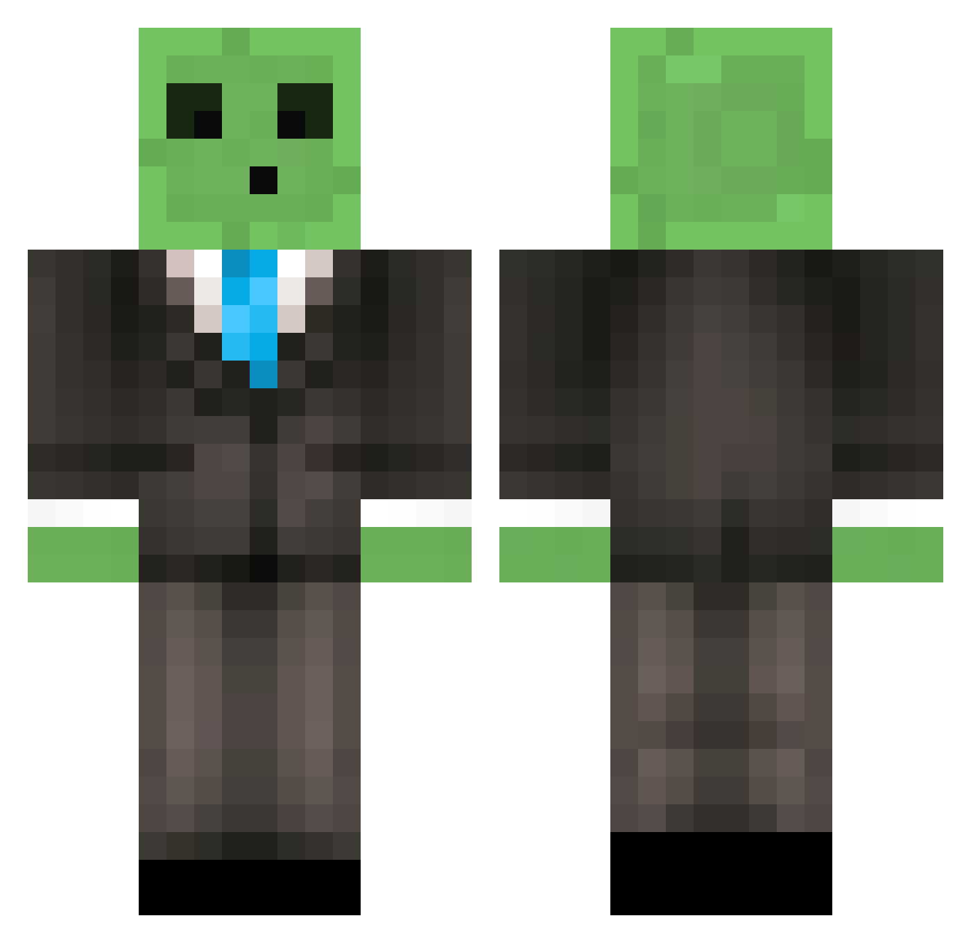 Thomas82573 Minecraft skin, front and back view