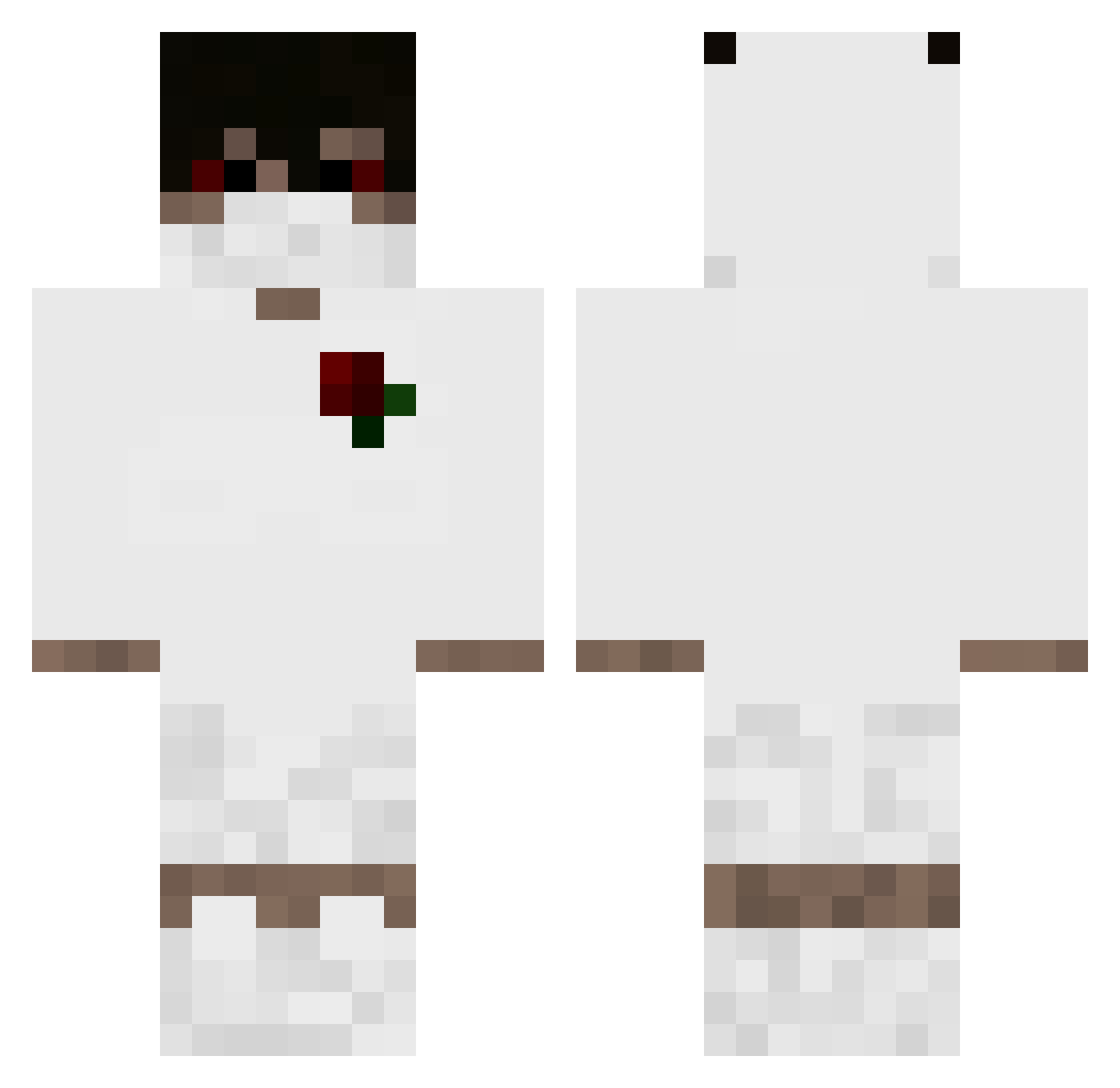 Tacklers Minecraft skin, front and back view