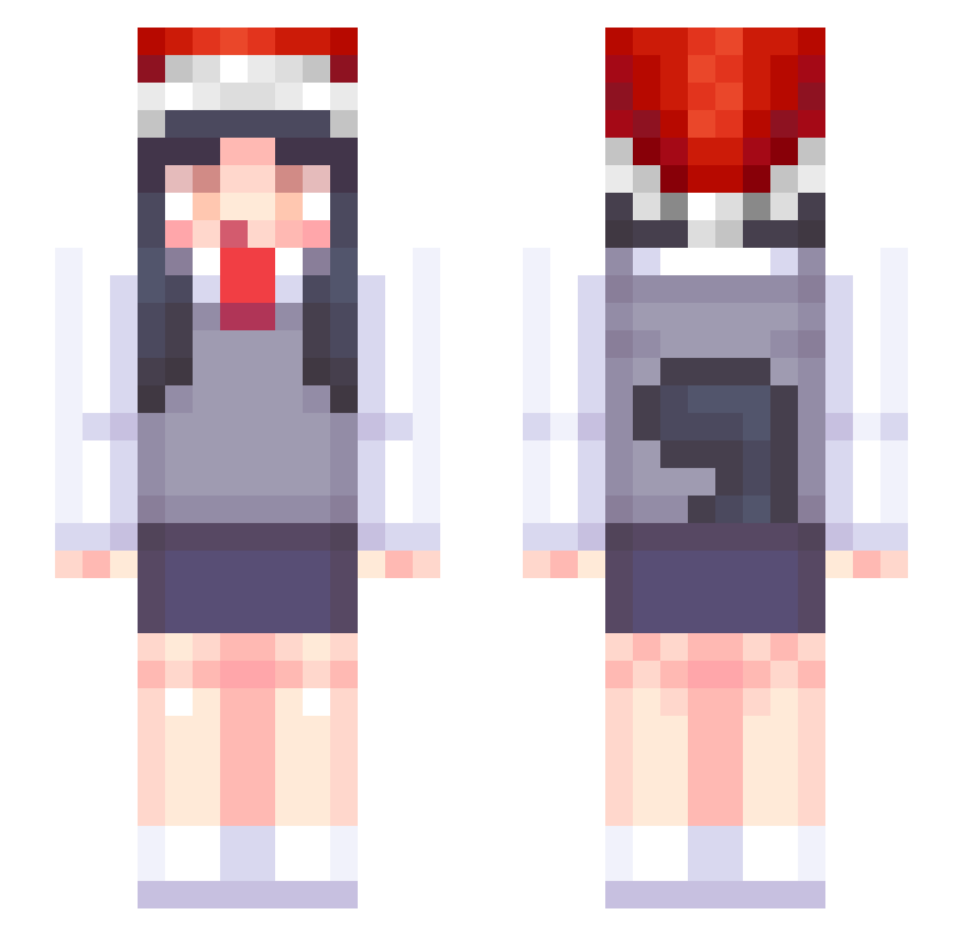 TaeMin1_7 Minecraft skin, front and back view