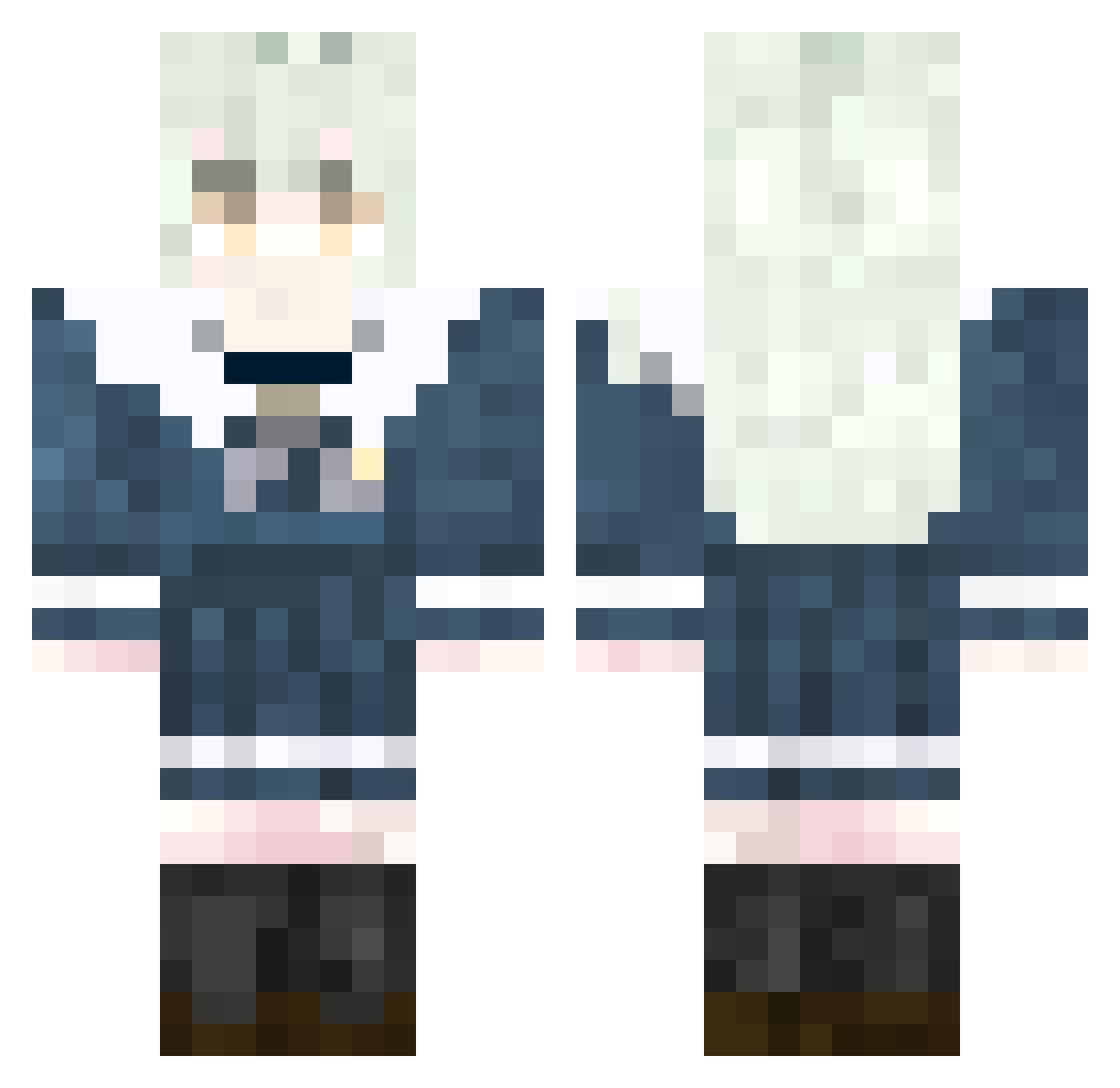 Sky100601 Minecraft skin, front and back view