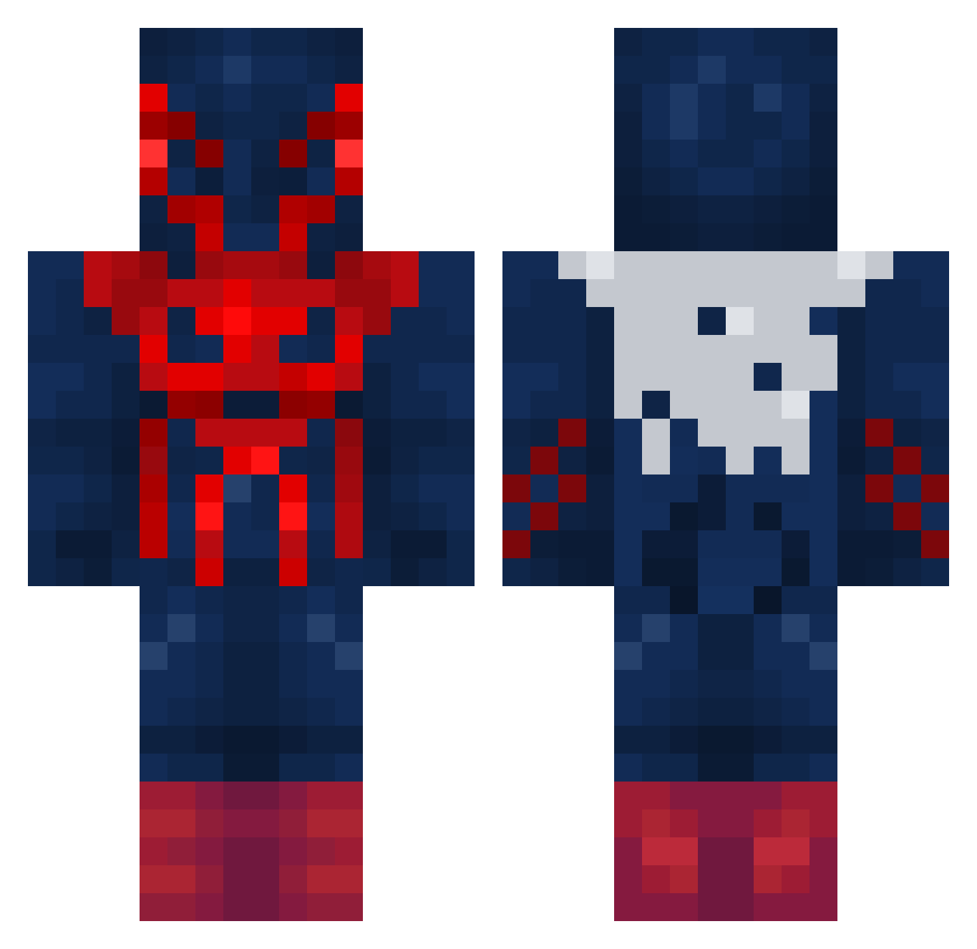 arapdowen Minecraft skin, front and back view