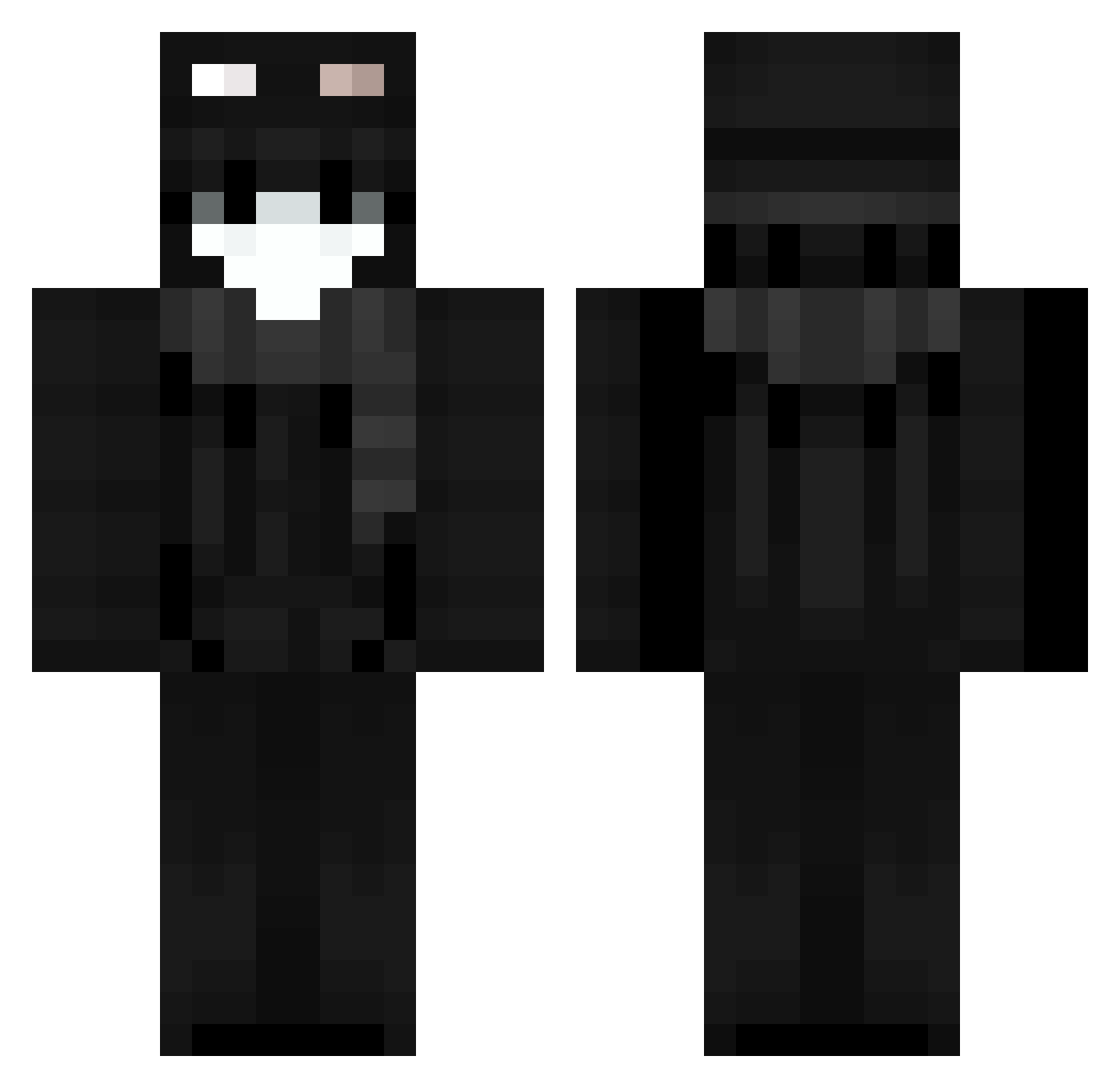 Chupson26 Minecraft skin, front and back view