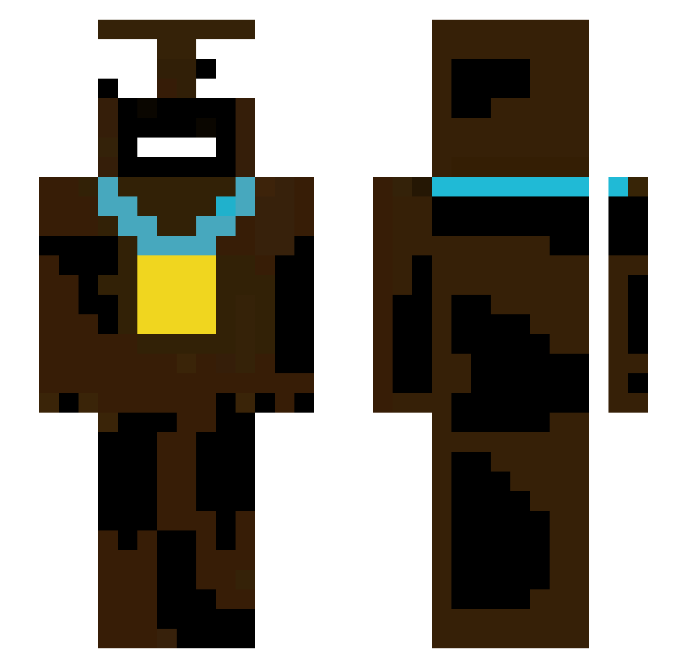 Marferz Minecraft skin, front and back view