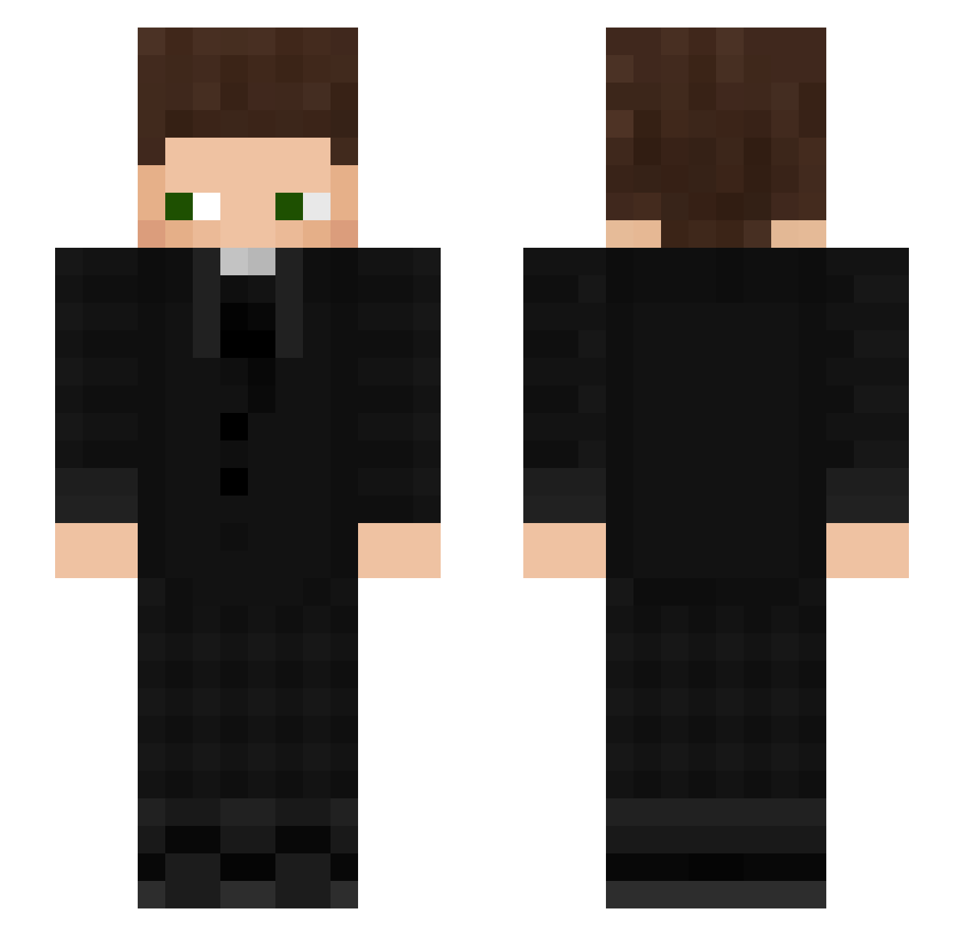 UBNichtiger Minecraft skin, front and back view