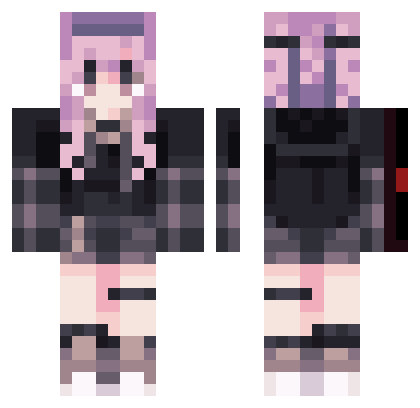 Zyaria_ Minecraft skin, front and back view