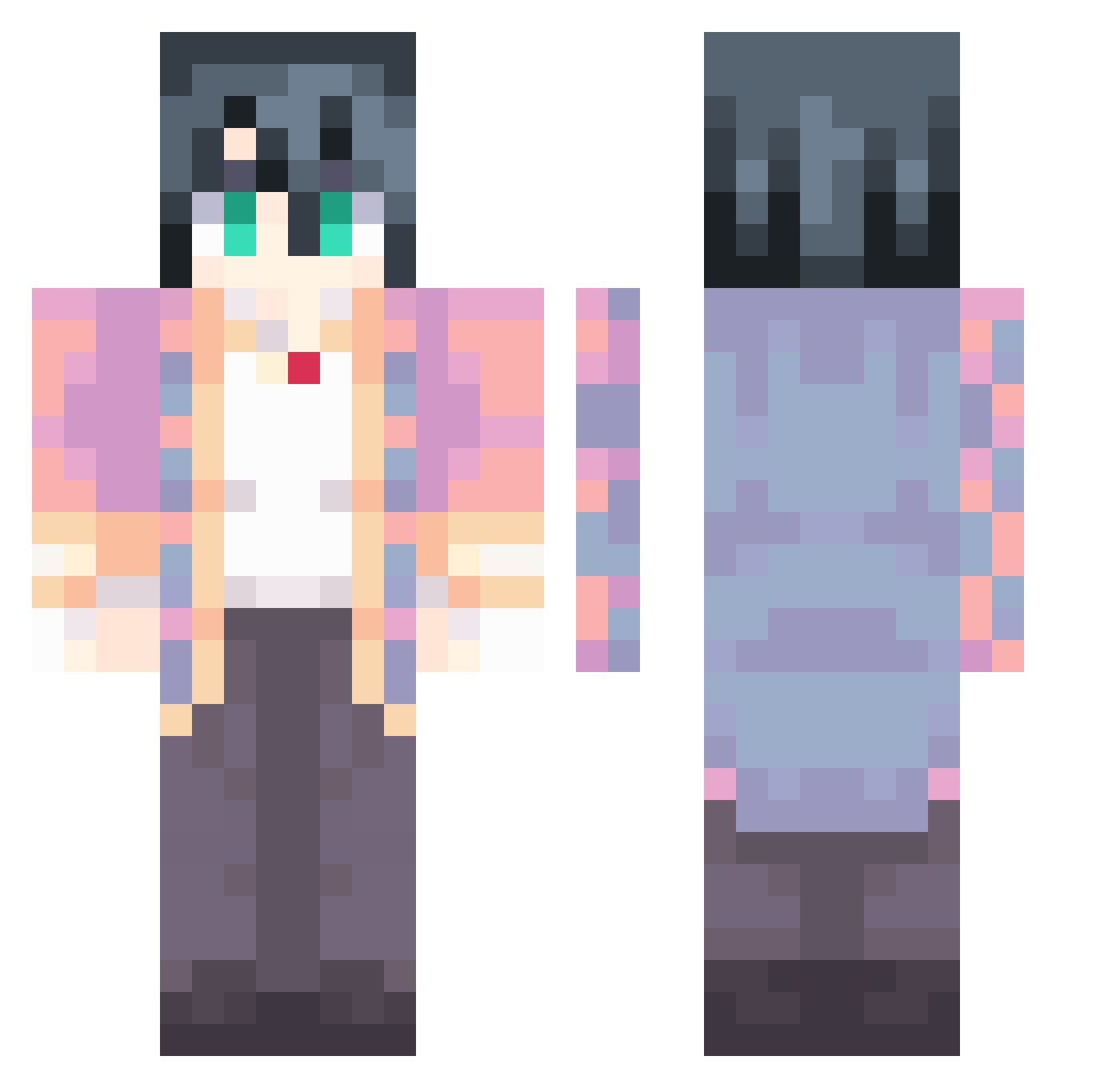 Roberti1902 Minecraft skin, front and back view