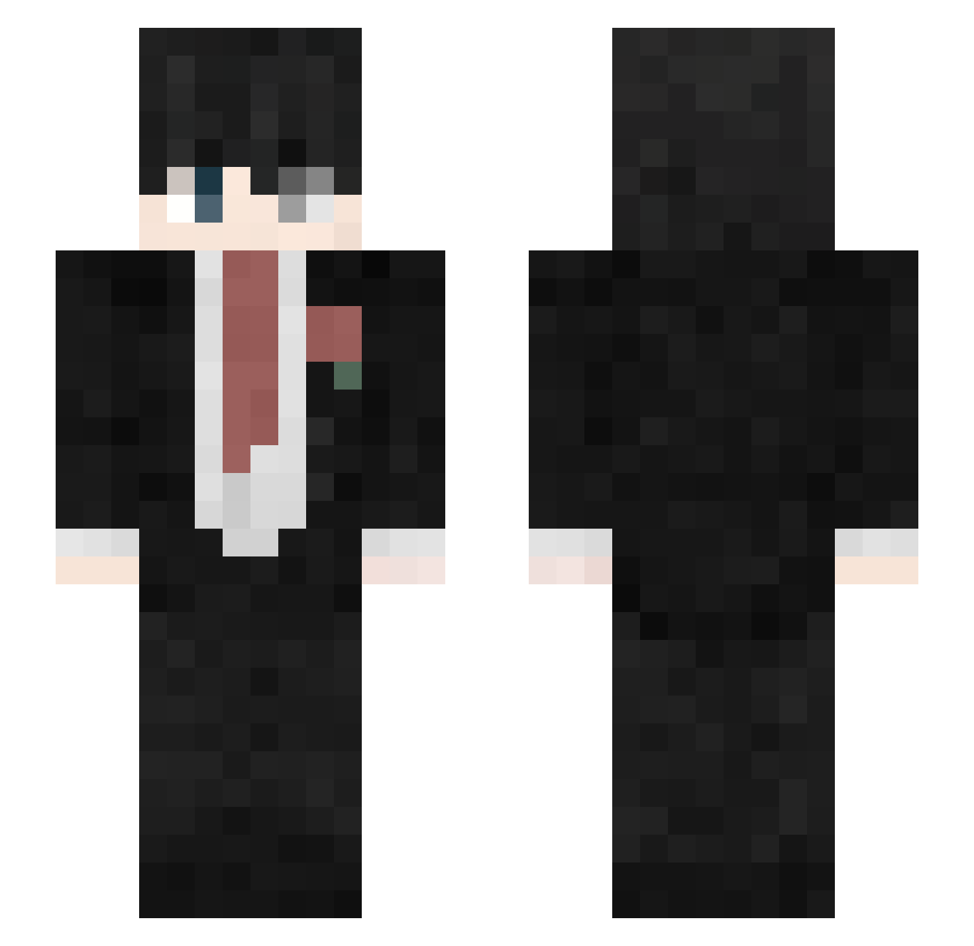 Kokoushibou Minecraft skin, front and back view