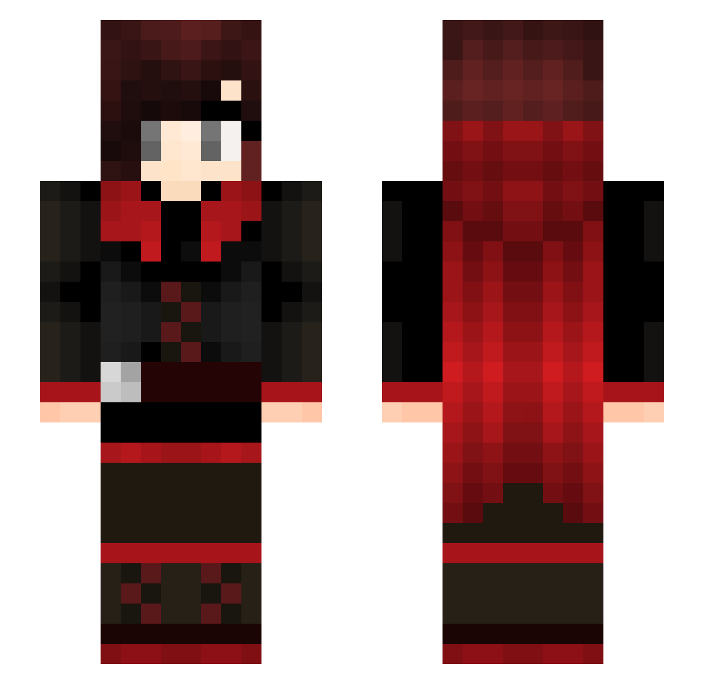 ShodRose Minecraft skin, front and back view