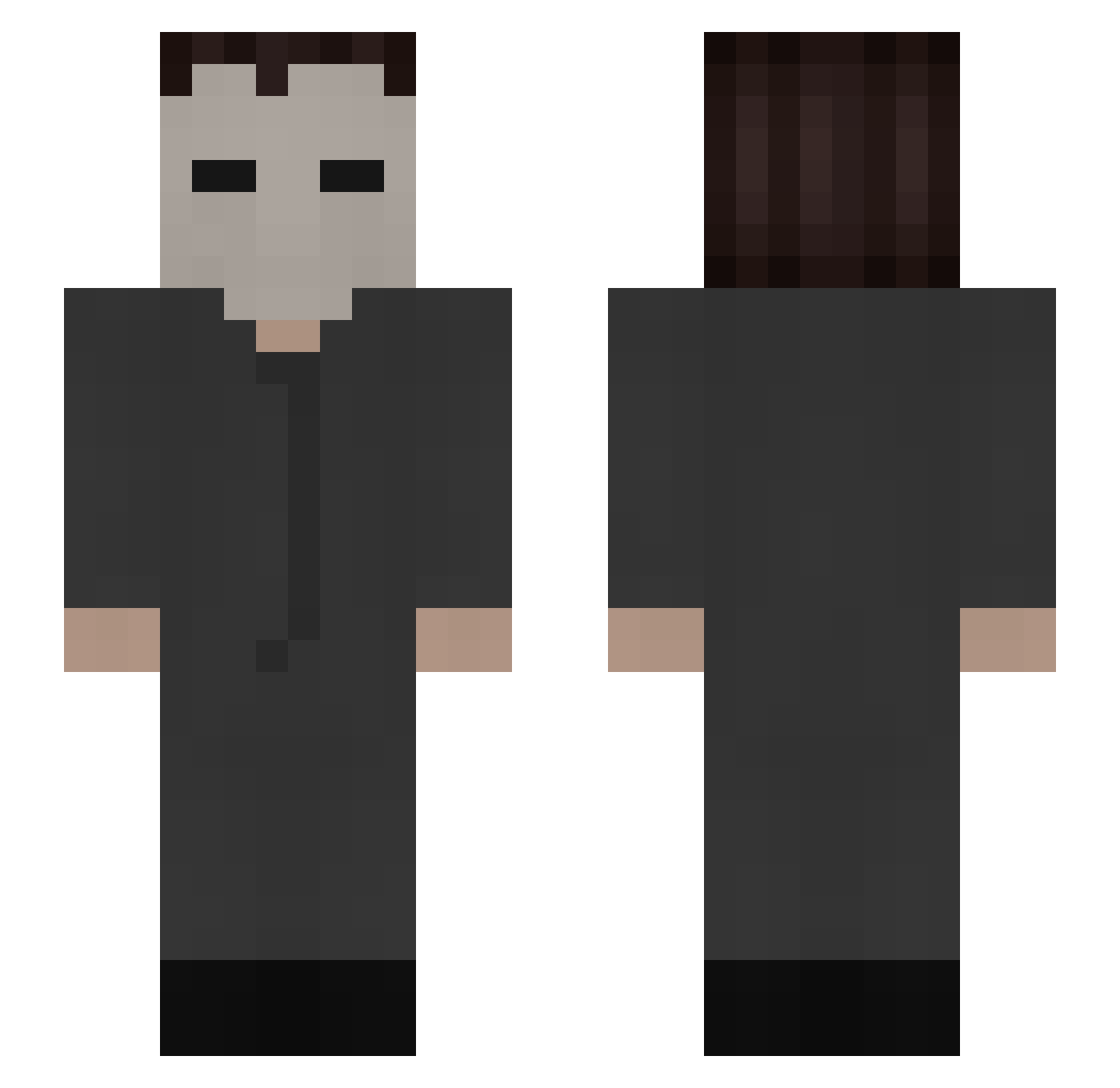 shroudedpath Minecraft skin, front and back view