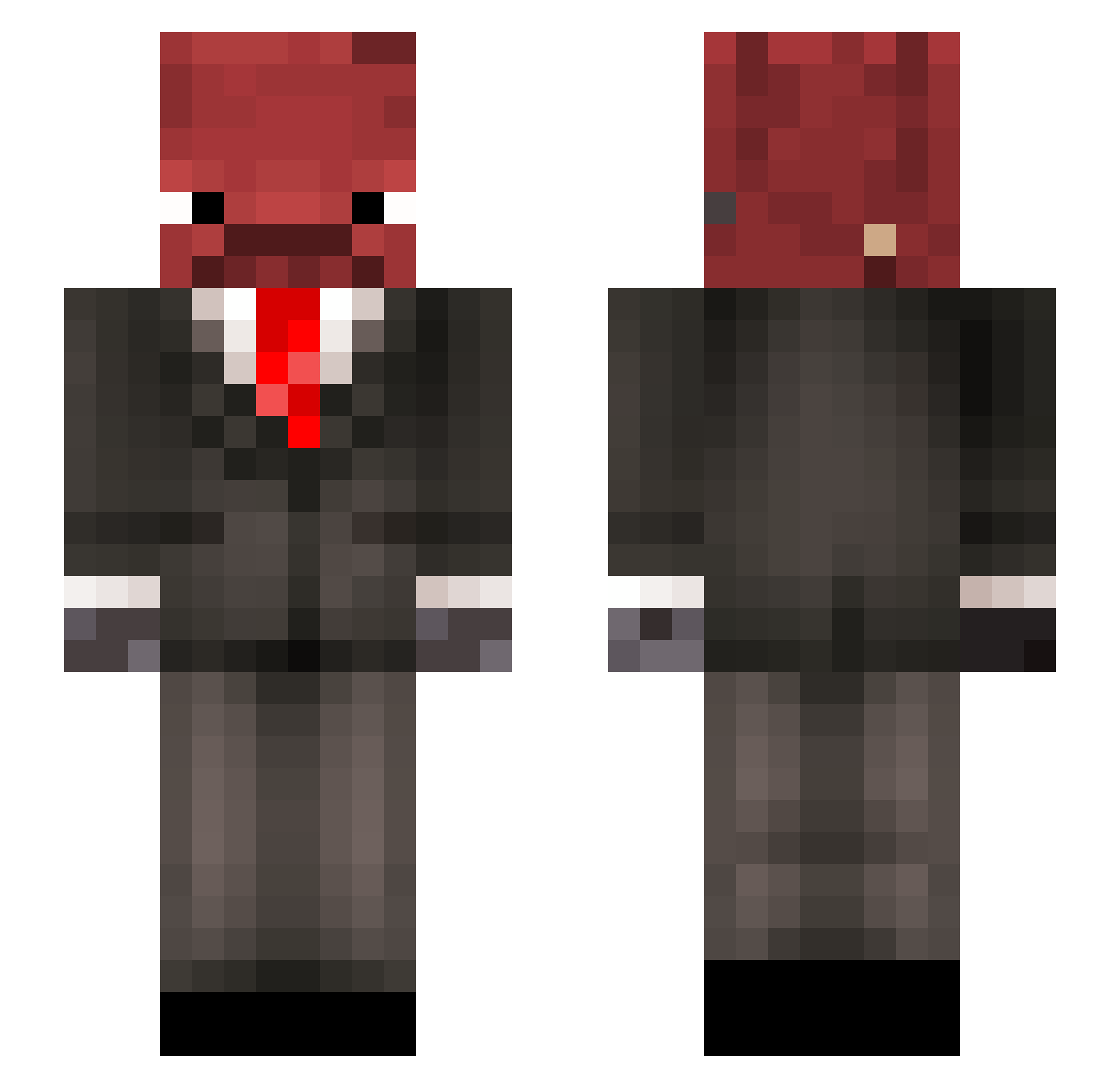 ripferal Minecraft skin, front and back view