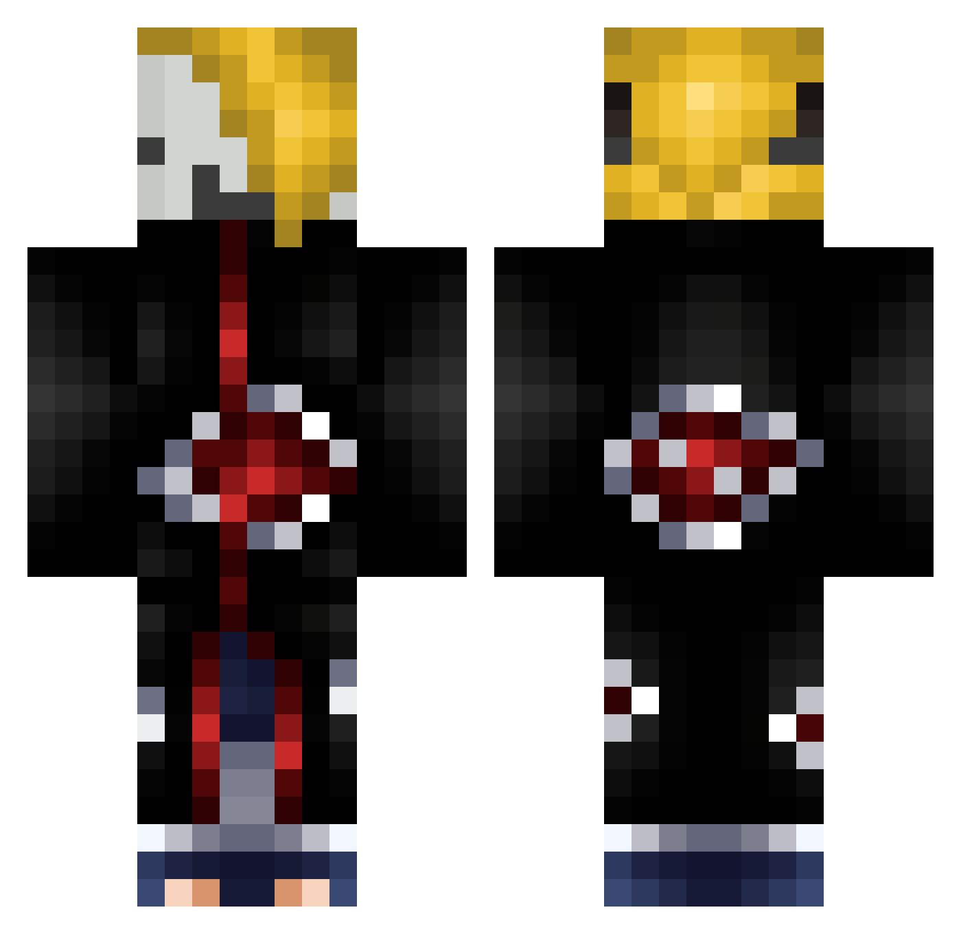 Mercy6697 Minecraft skin, front and back view