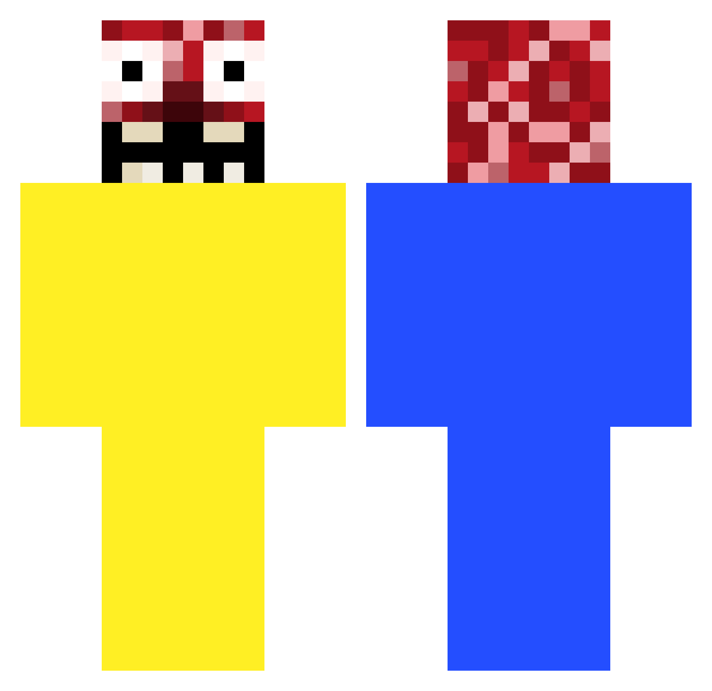 brainexcrement19 Minecraft skin, front and back view