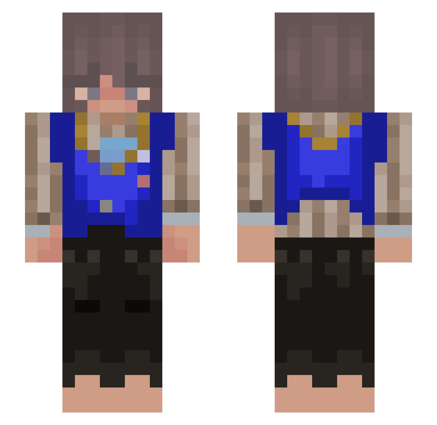 TheGameDemon159 Minecraft skin, front and back view